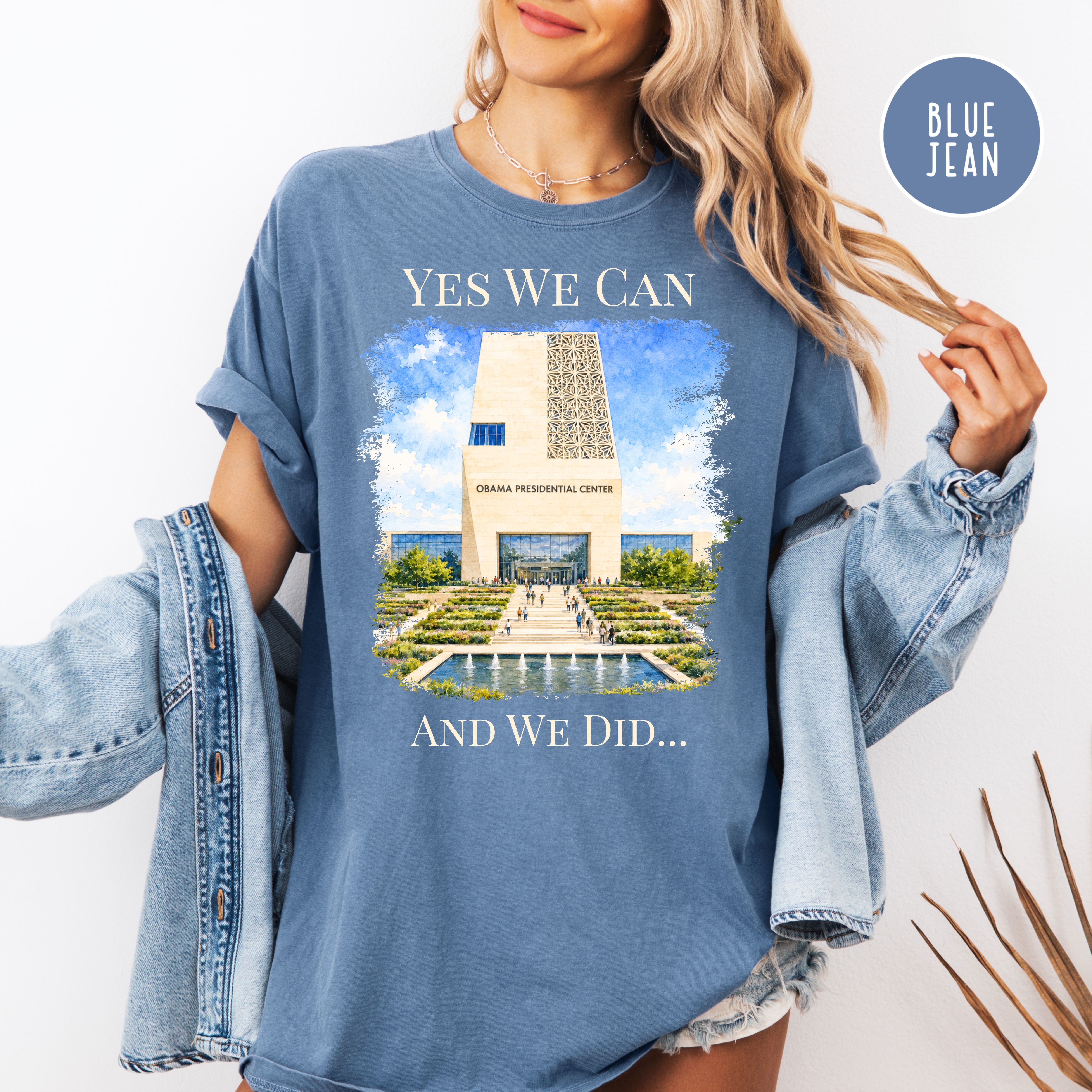 Obama Presidential Center Unisex Comfort Colors T-Shirt, President Obama Gift Shirt, Obama Memorabilia, Yes We Can Shirt, Political Gift