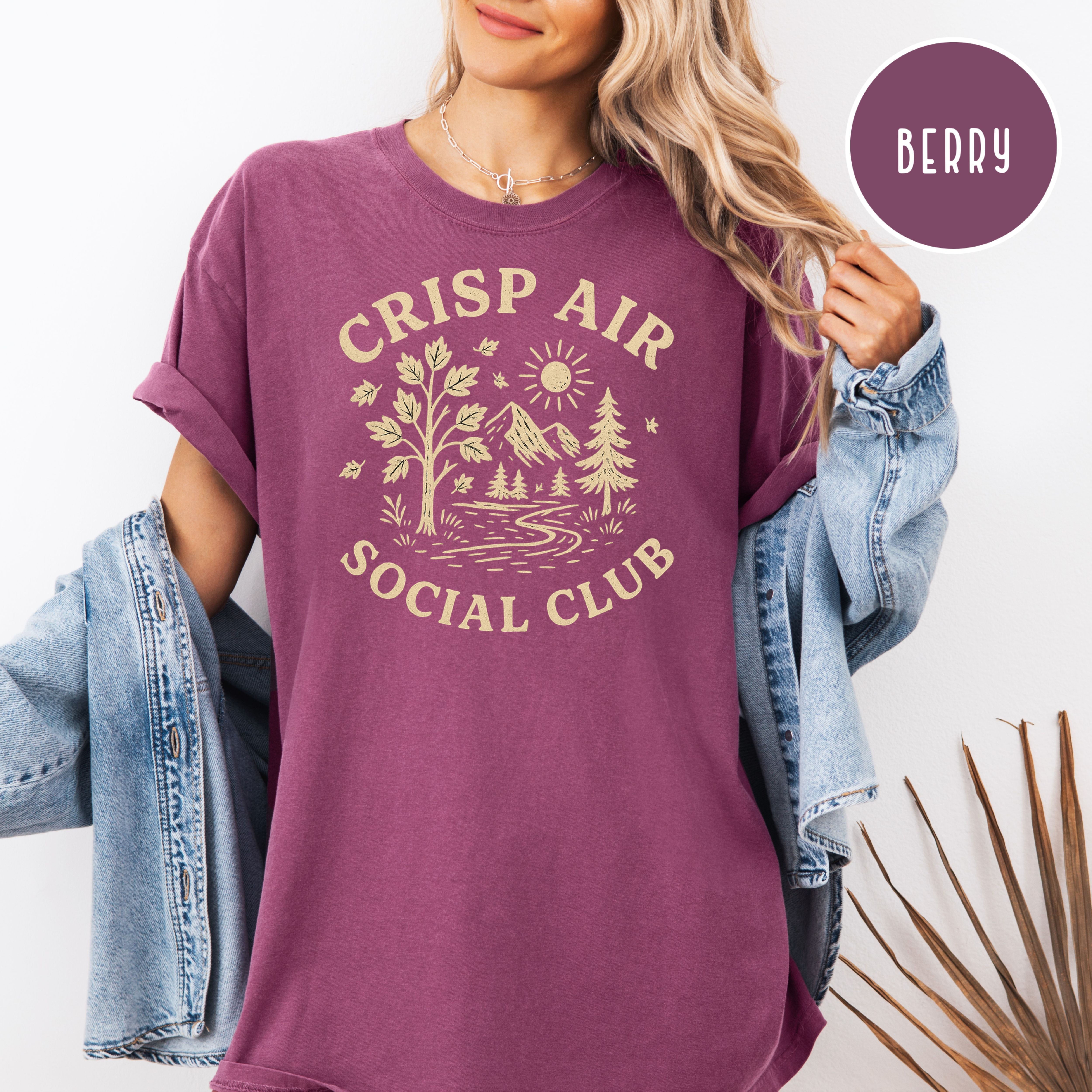 Autumn Crisp Air Club Comfort Colors Fall Lover Tee Shirt