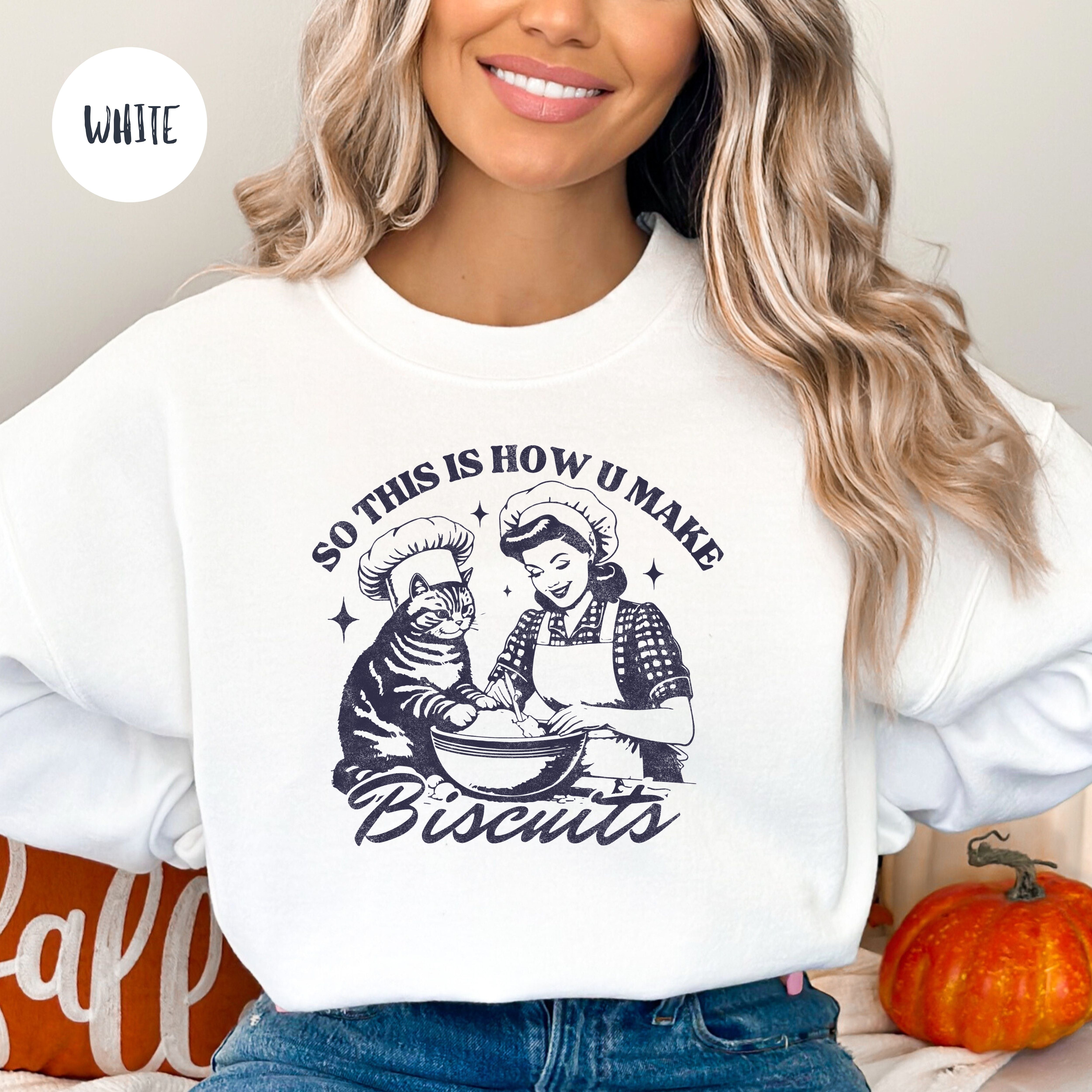 Retro Baking Cat Biscuit Baker Gift Sweatshirt