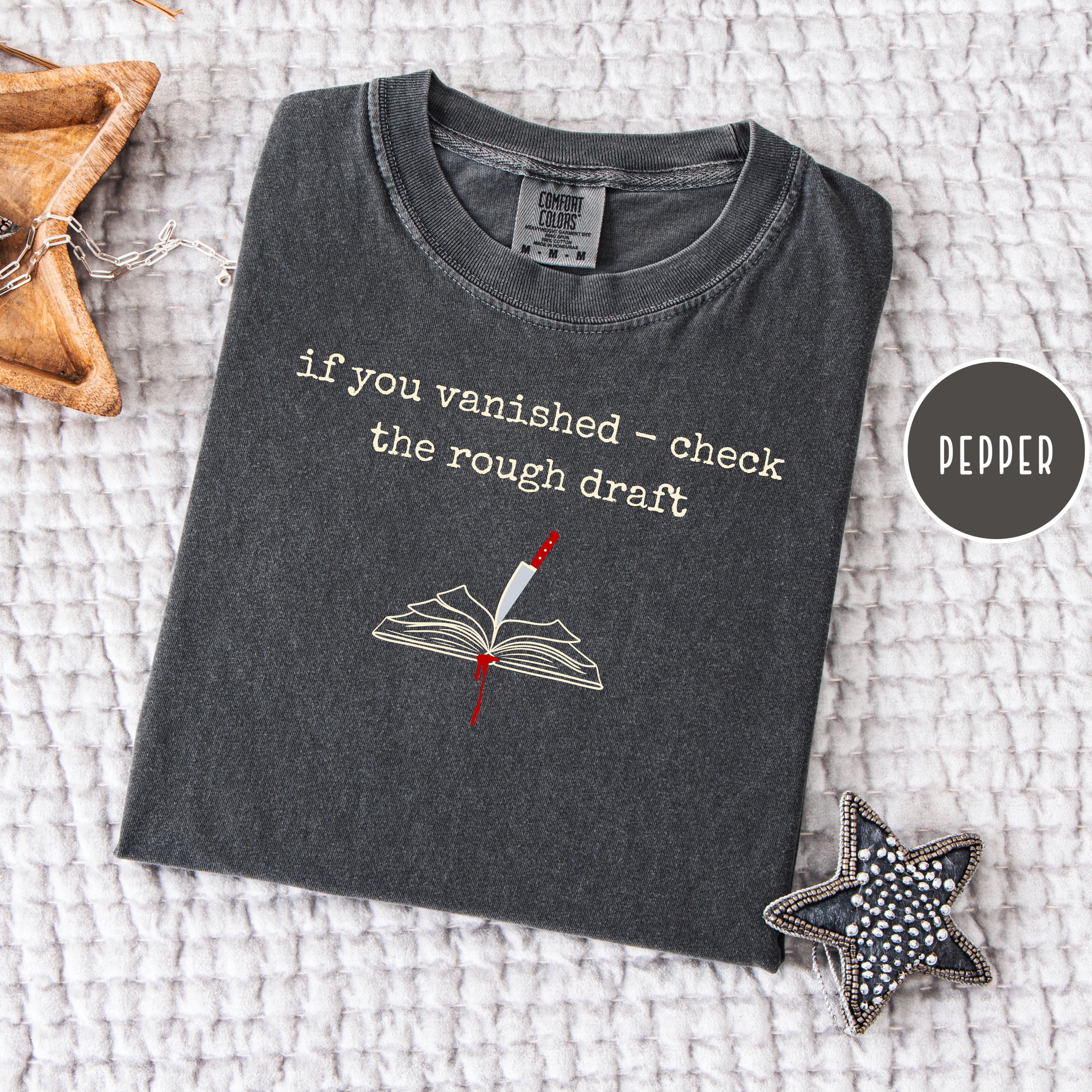 Funny Murder Mystery Writer Comfort Colors Gift Tee