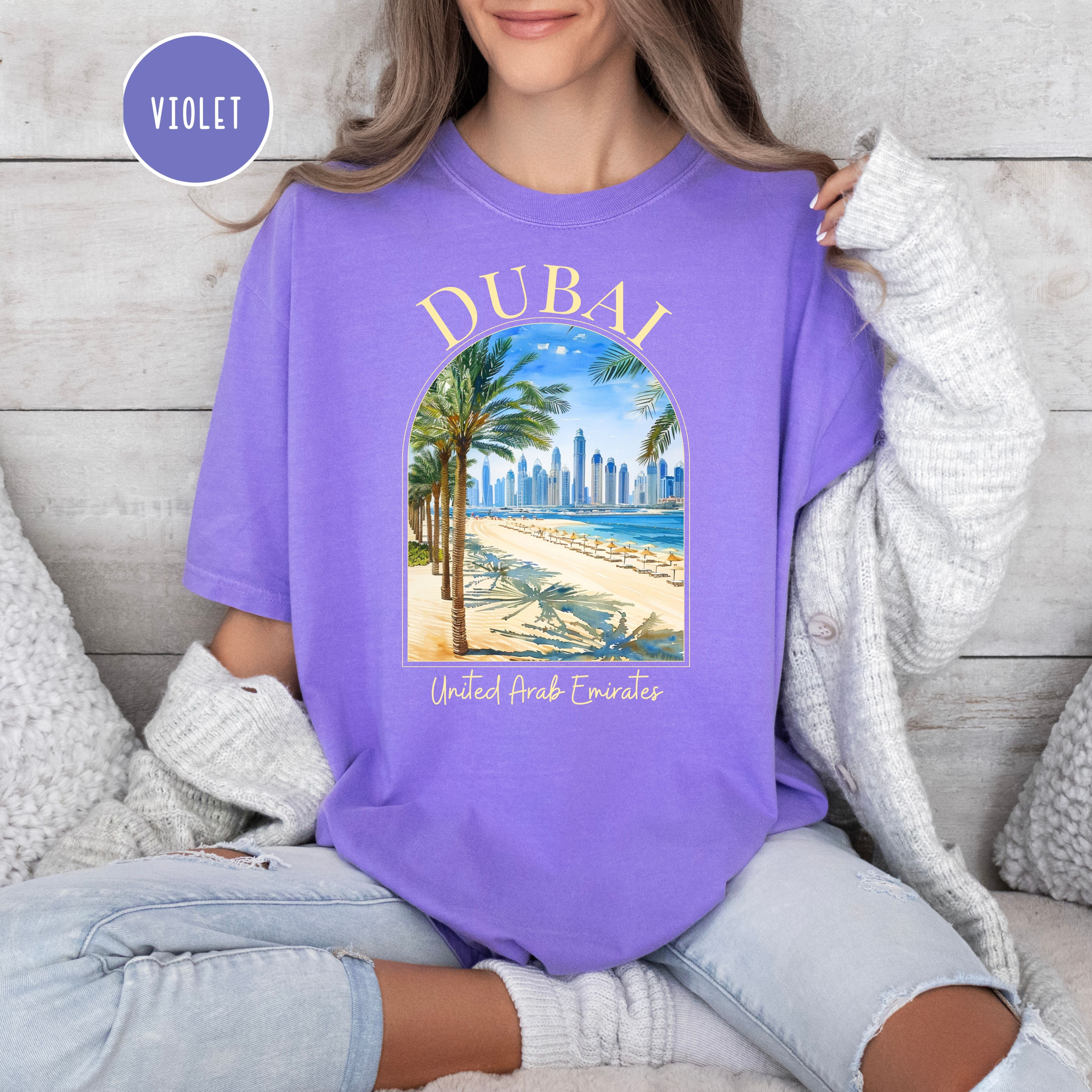 Dubai Comfort Colors Vacation Gift Tee Shirt