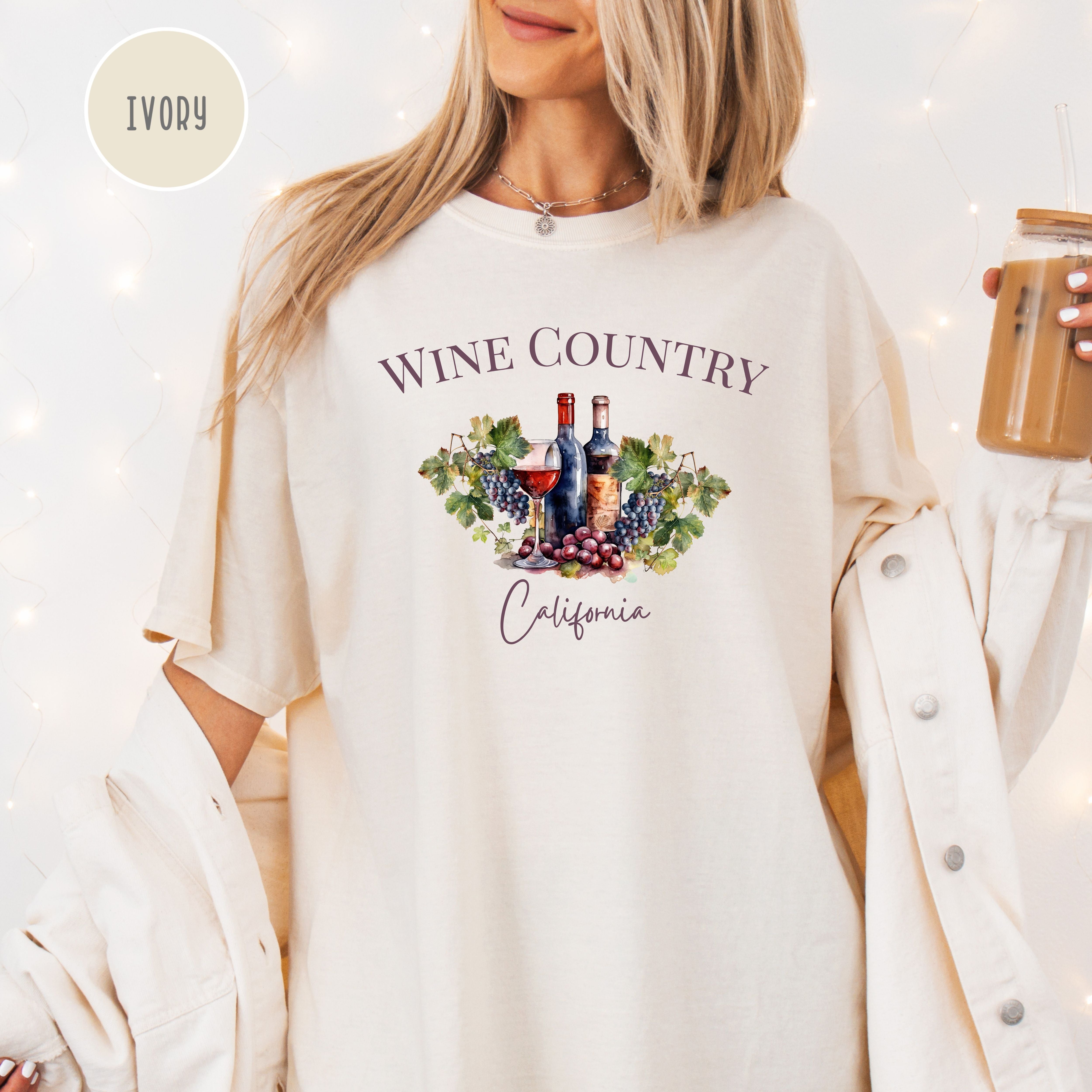 Wine Country California Comfort Colors Tee Shirt Gift for Wine Lover