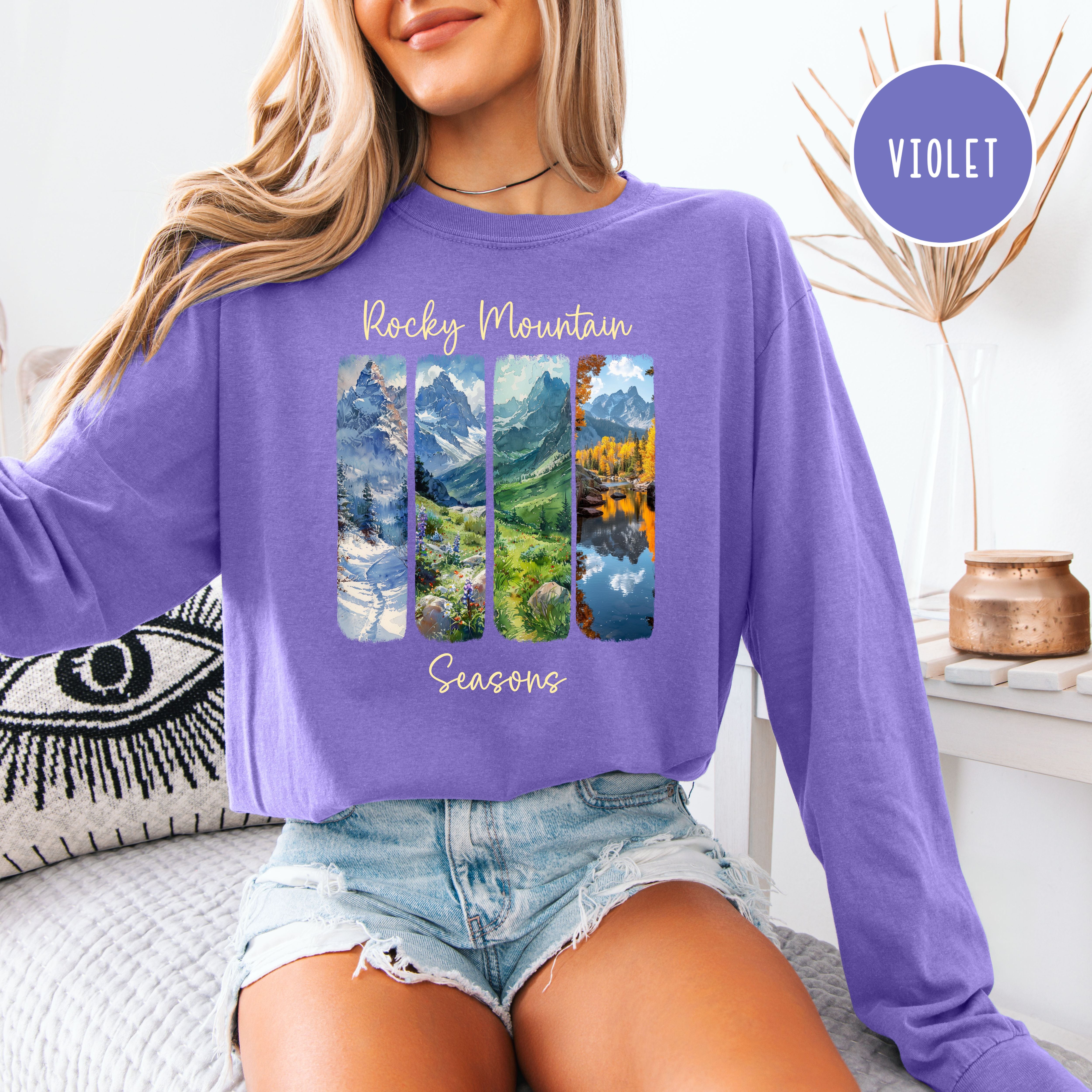 Rocky Mountain Seasons Comfort Colors Long Sleeve Tee