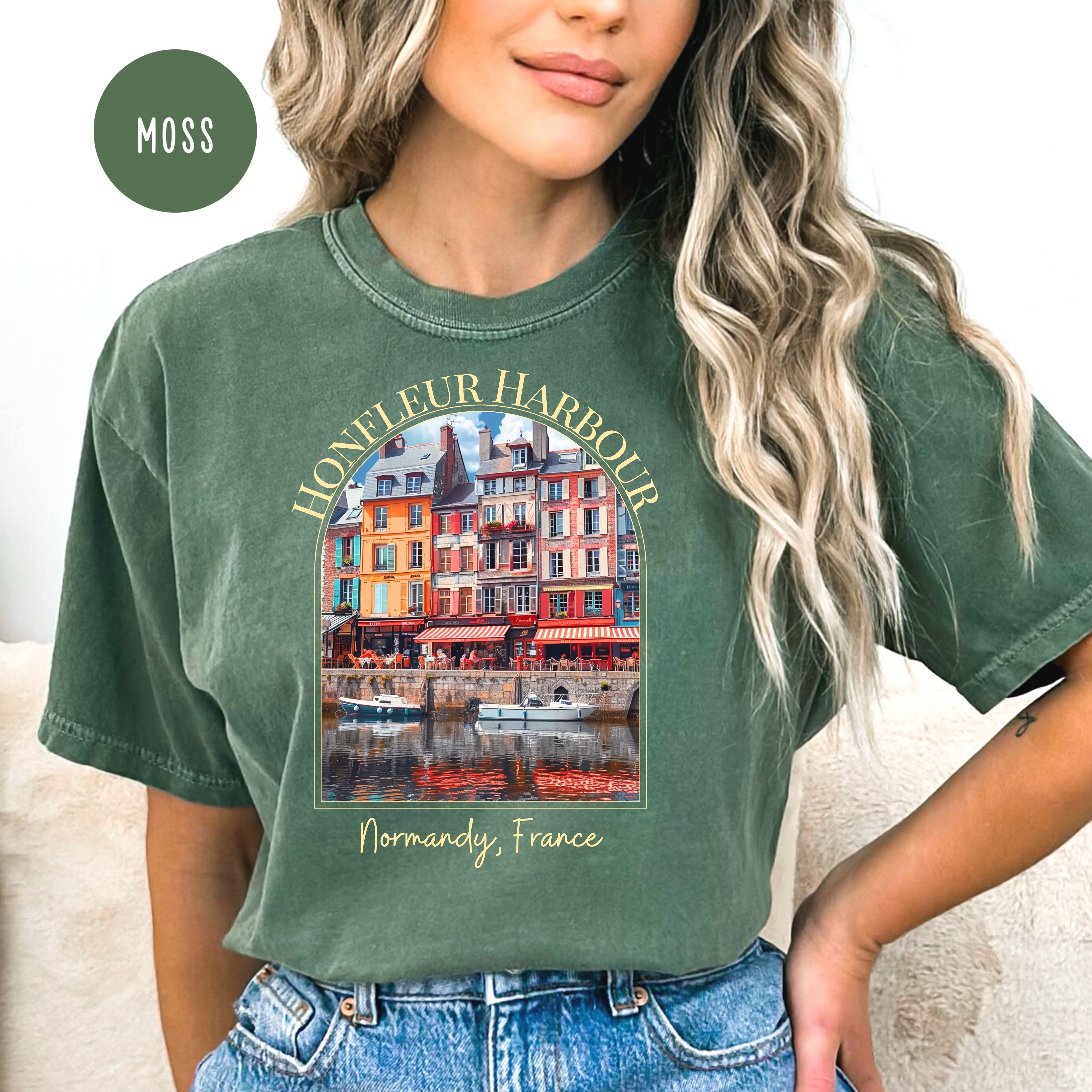 Honfleur Harbour Normandy France Comfort Colors® Tee