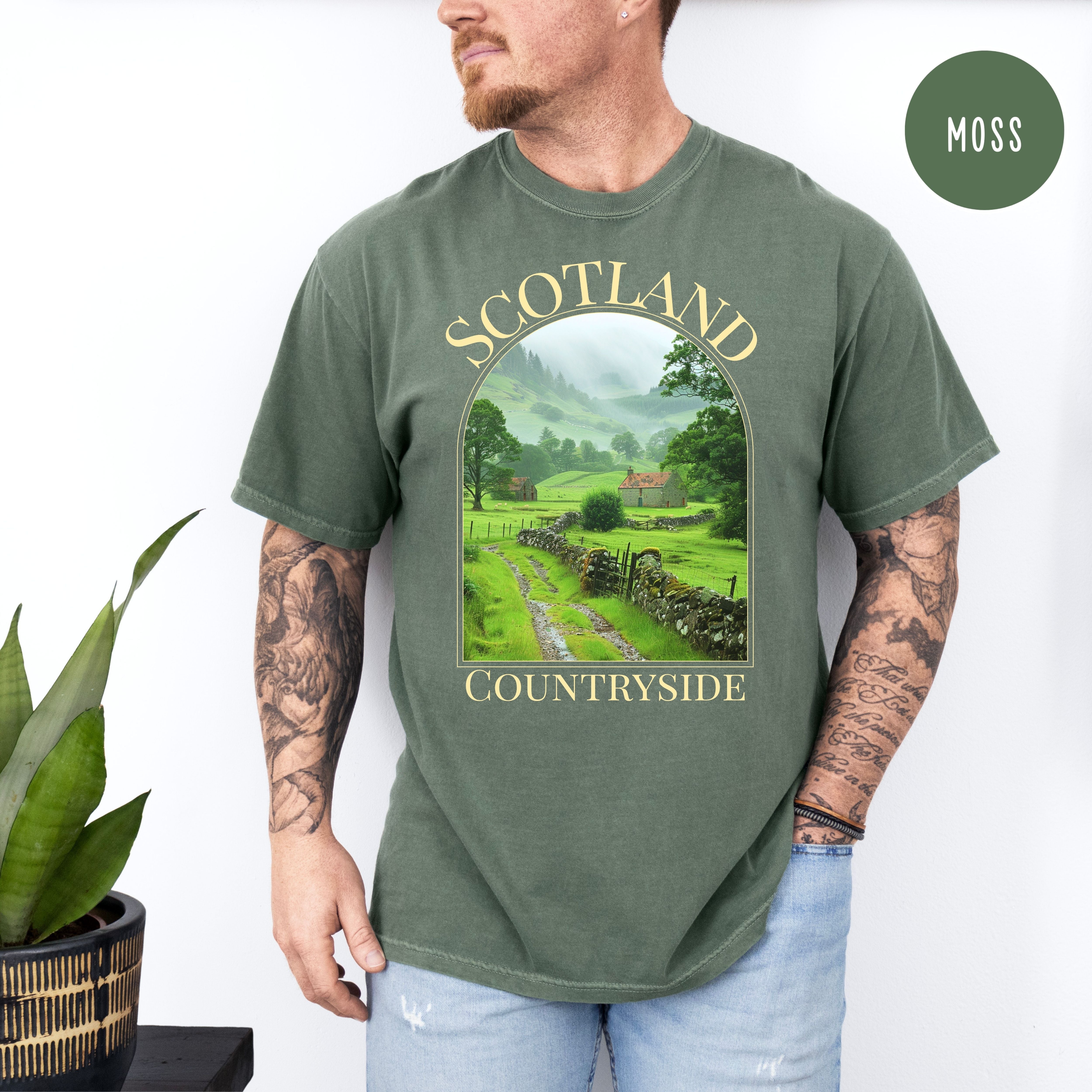 Scotland Green Countryside Comfort Colors T-Shirt