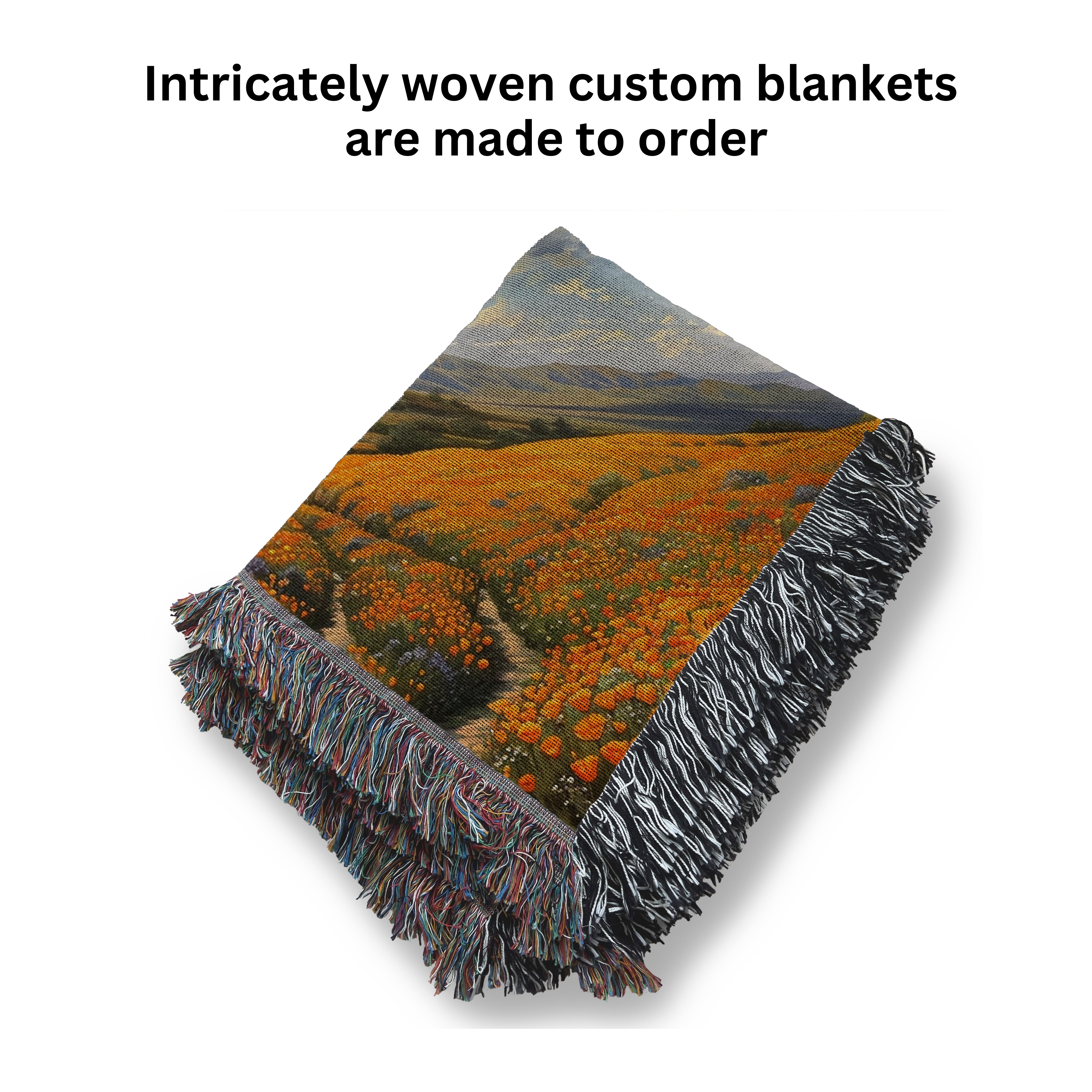 California Poppy Fields Woven Blanket