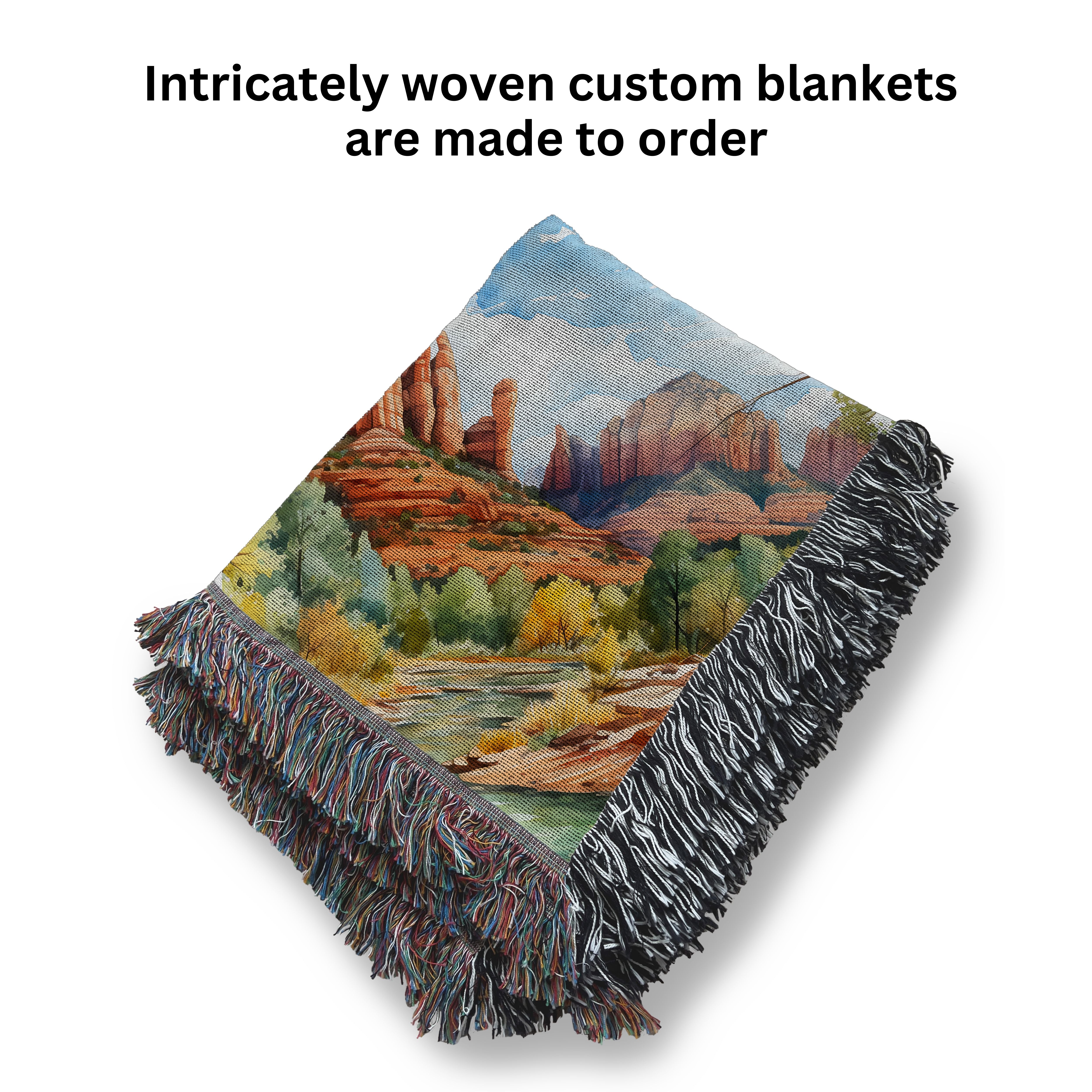 Sedona Red Rock Woven Throw Blanket