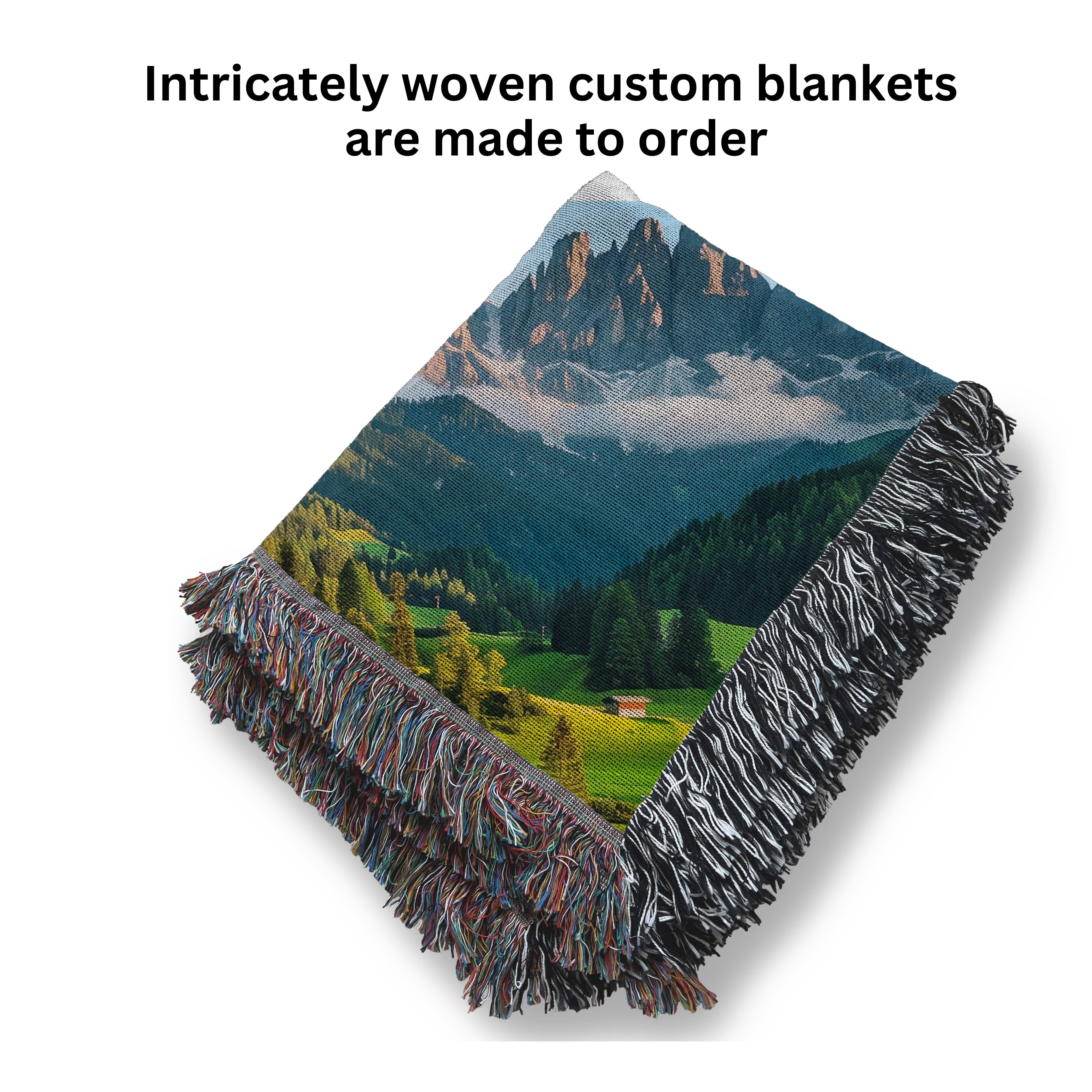 Italy Alps Milan Woven Blanket Gift, Milan Countryside Gift Blanket, Italian Alps Gift Throw, Italy Lover Gift, Traveler Gift Throw Blanket