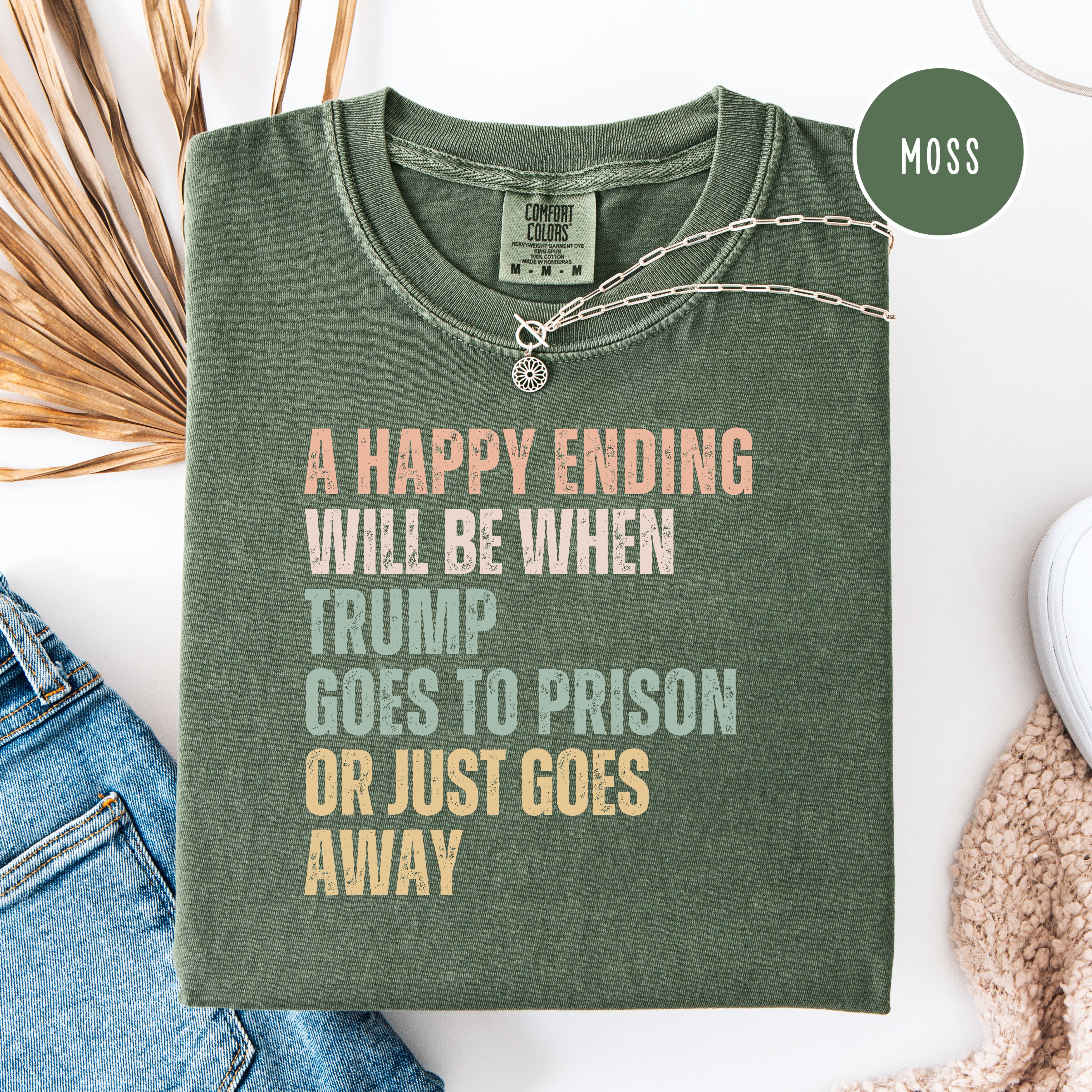 Anti Trump Political Protest Shirt, Trump To Prison Comfort Colors Tee