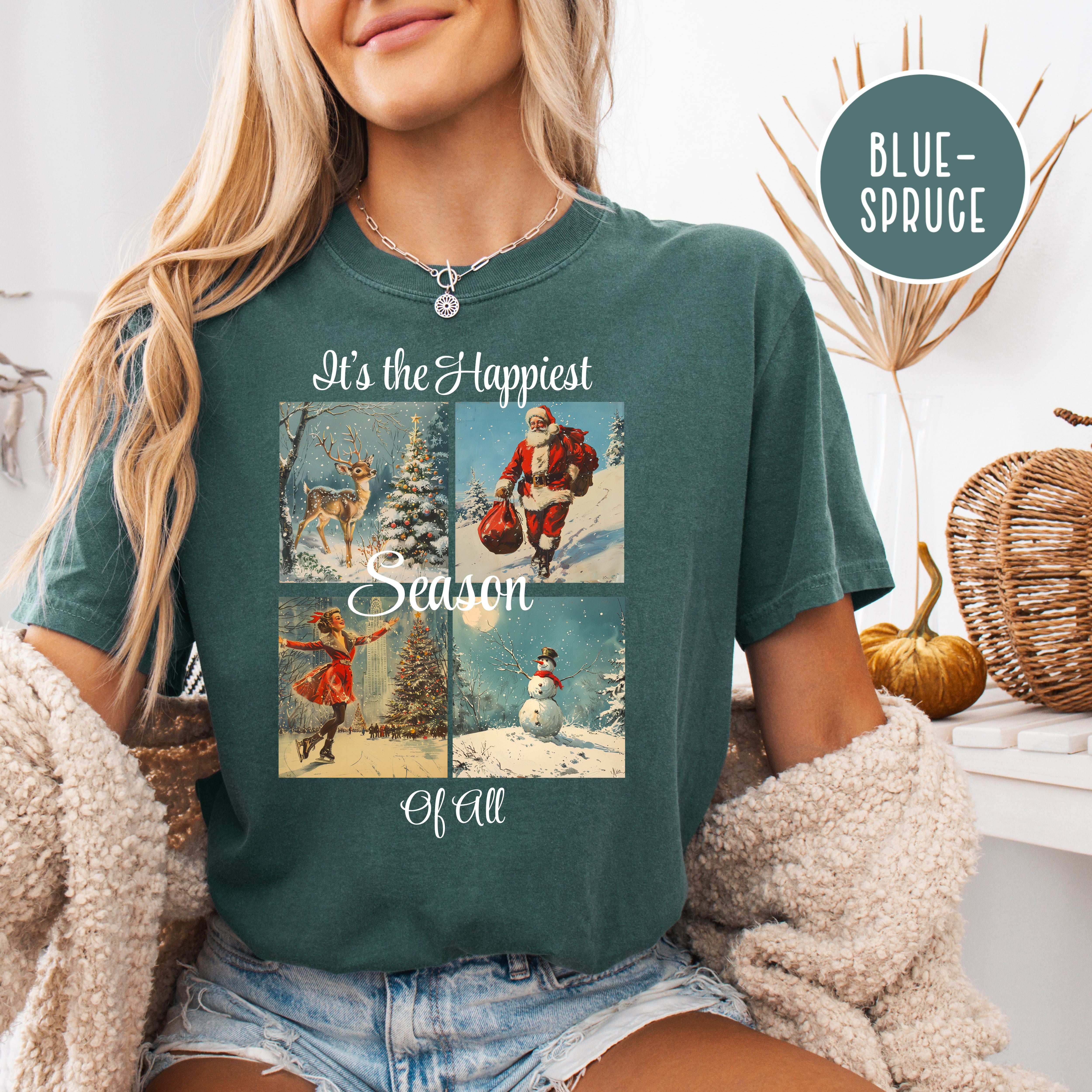 Happiest Season of All Vintage Christmas Comfort Colors® Tee