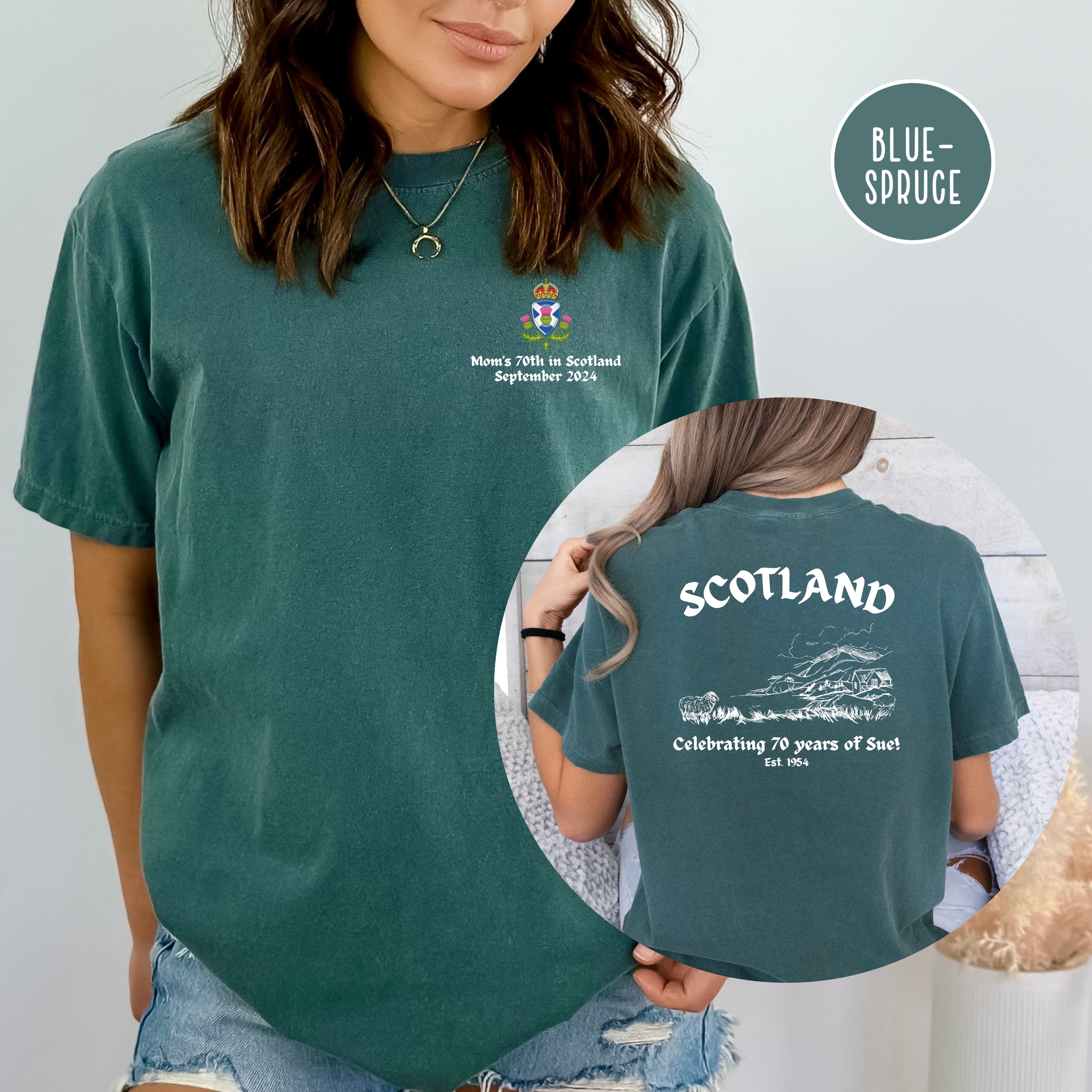 Scotland Personalized Birthday Celebration Comfort Colors® Tee Shirts