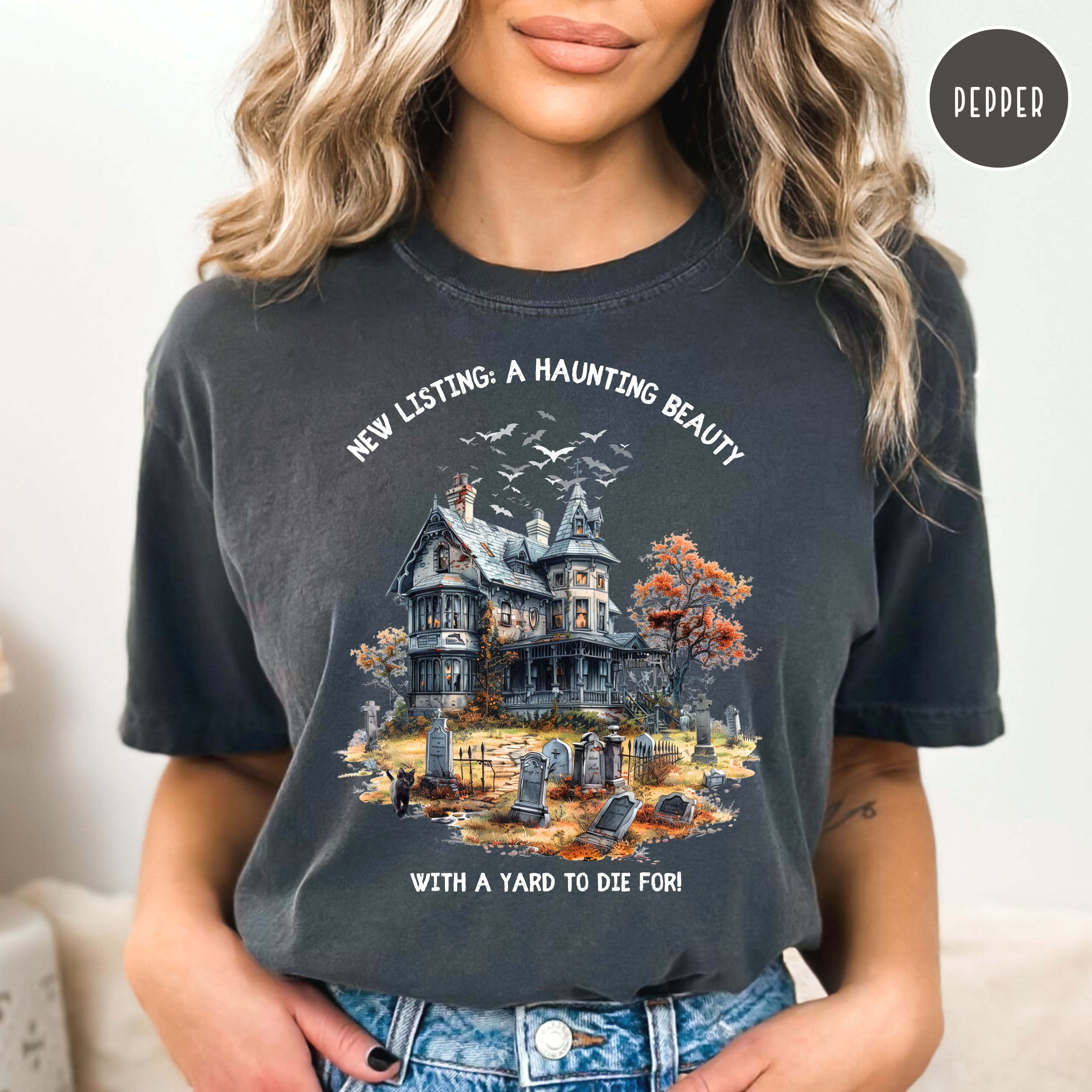 Funny Halloween Comfort Colors Real Estate Agent Tee