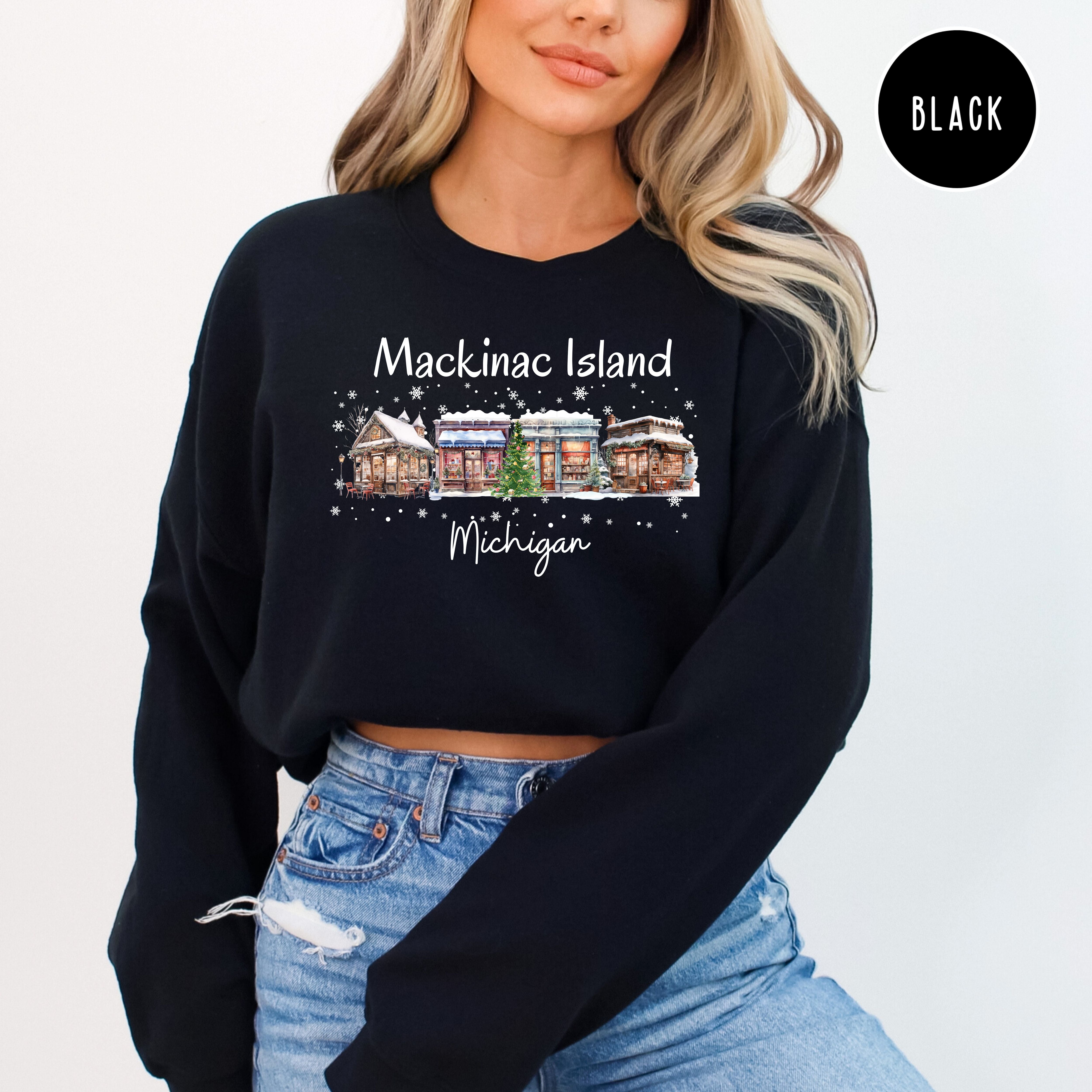 Mackinac Island Wisconsin Winter Sweatshirt