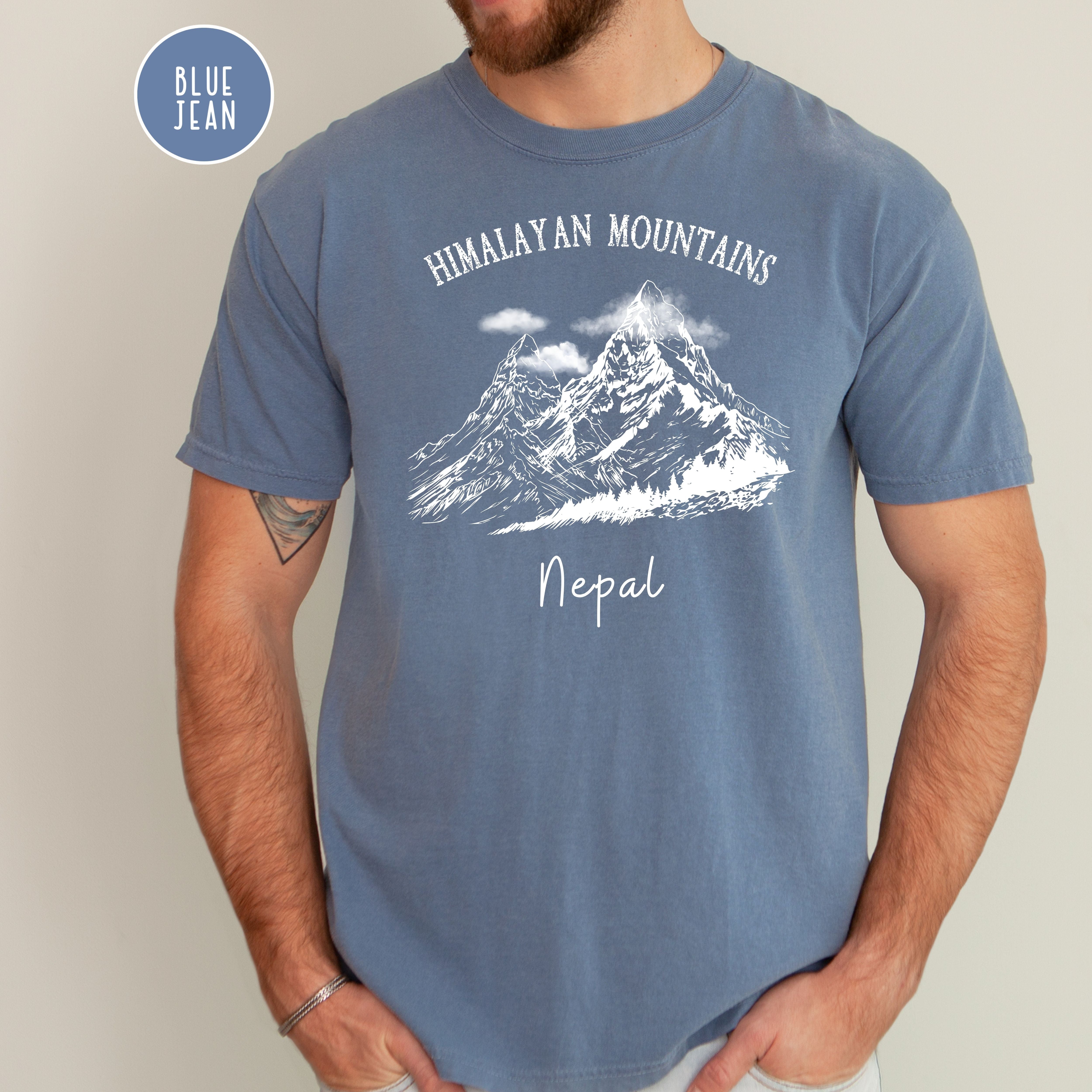 Himalayan Mountains Comfort Colors® Hiking Tee Shirt