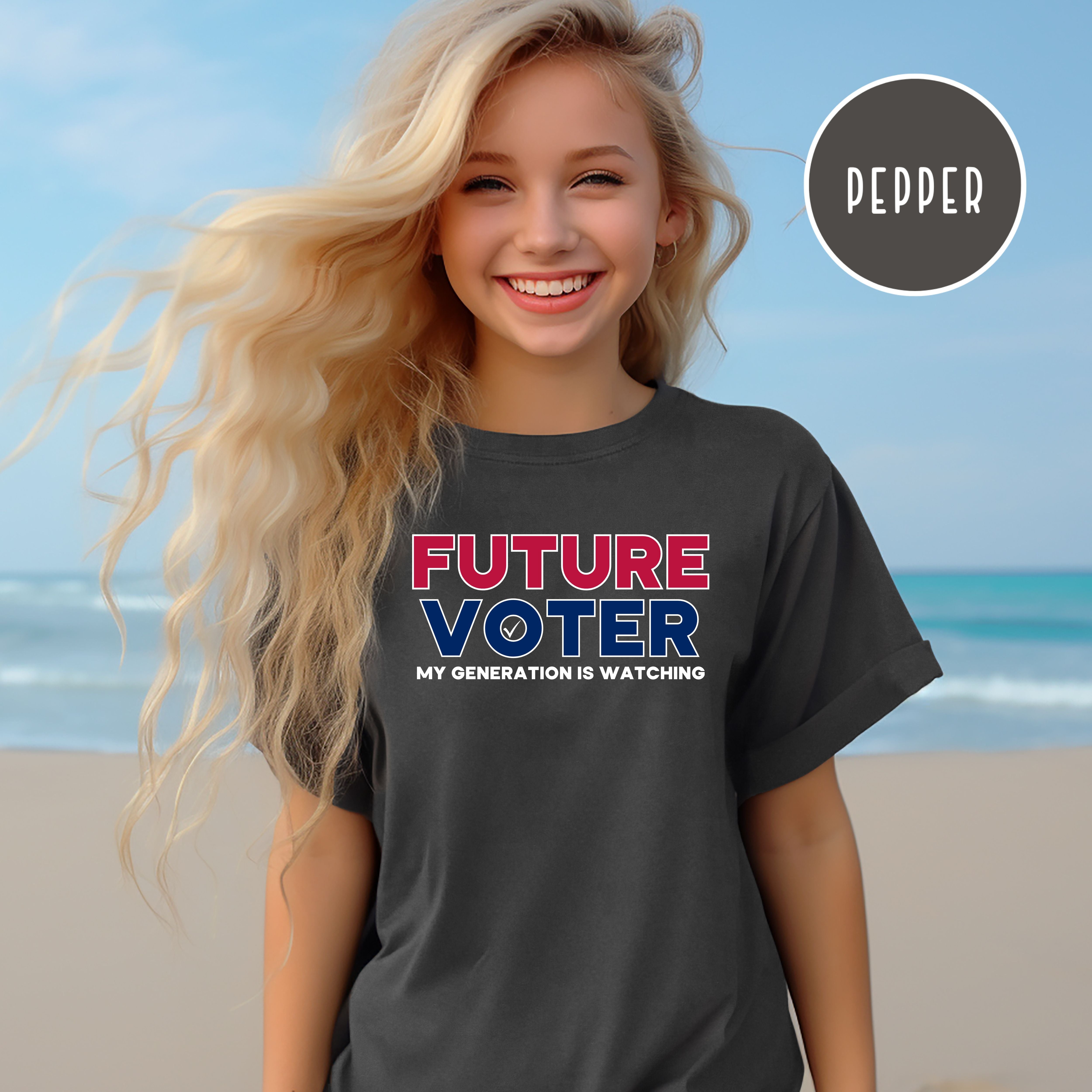 Future Voter My Generation is Watching Youth Sized Comfort Colors® Unisex Kids Voting Tee