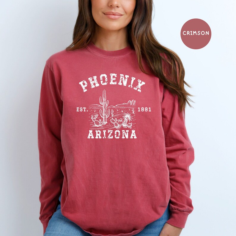 Phoenix Arizona Grunge Style Comfort Colors® Long Sleeve Tee