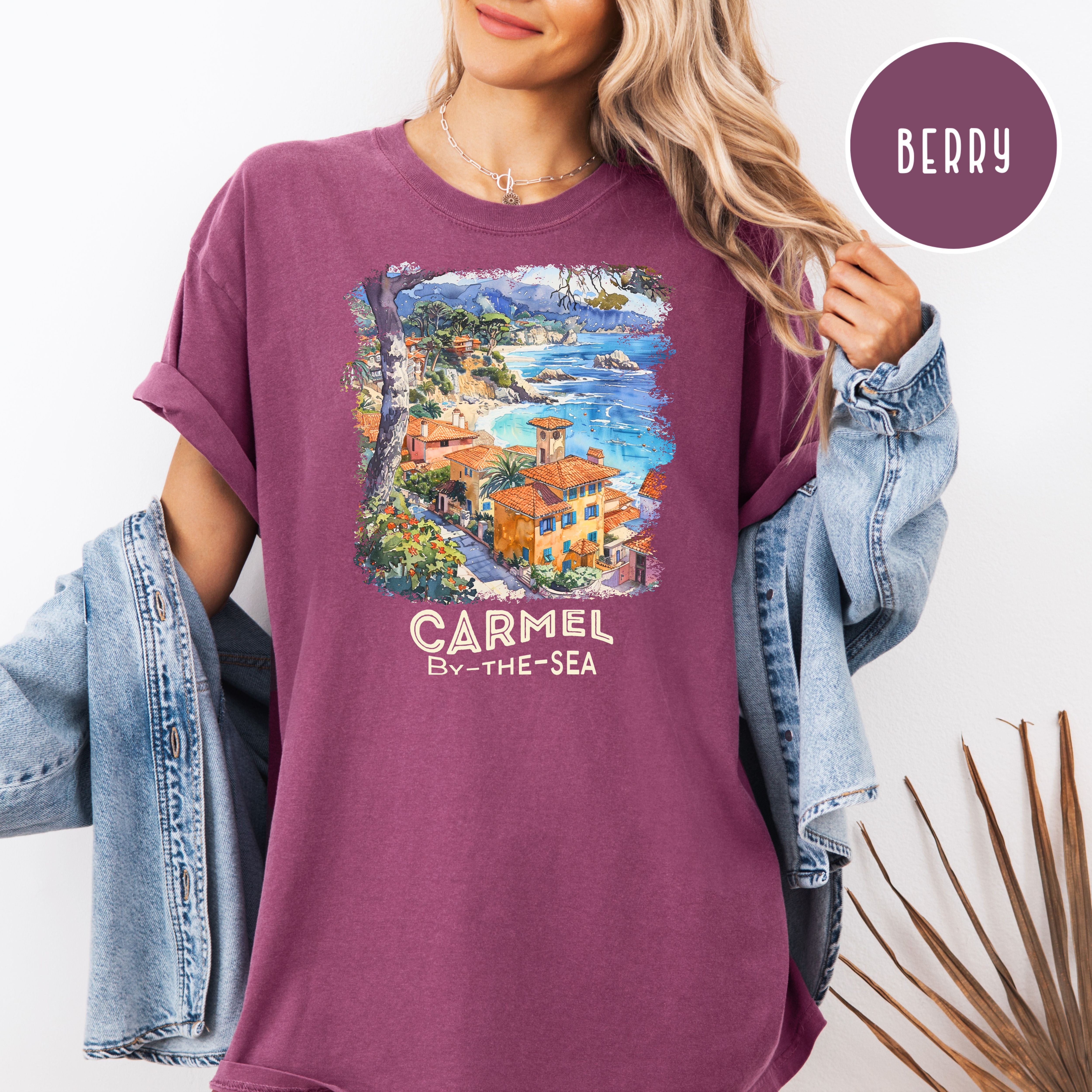 Carmel By The Sea Comfort Colors T-Shirt, Monterey Carmel Vacation Shirt