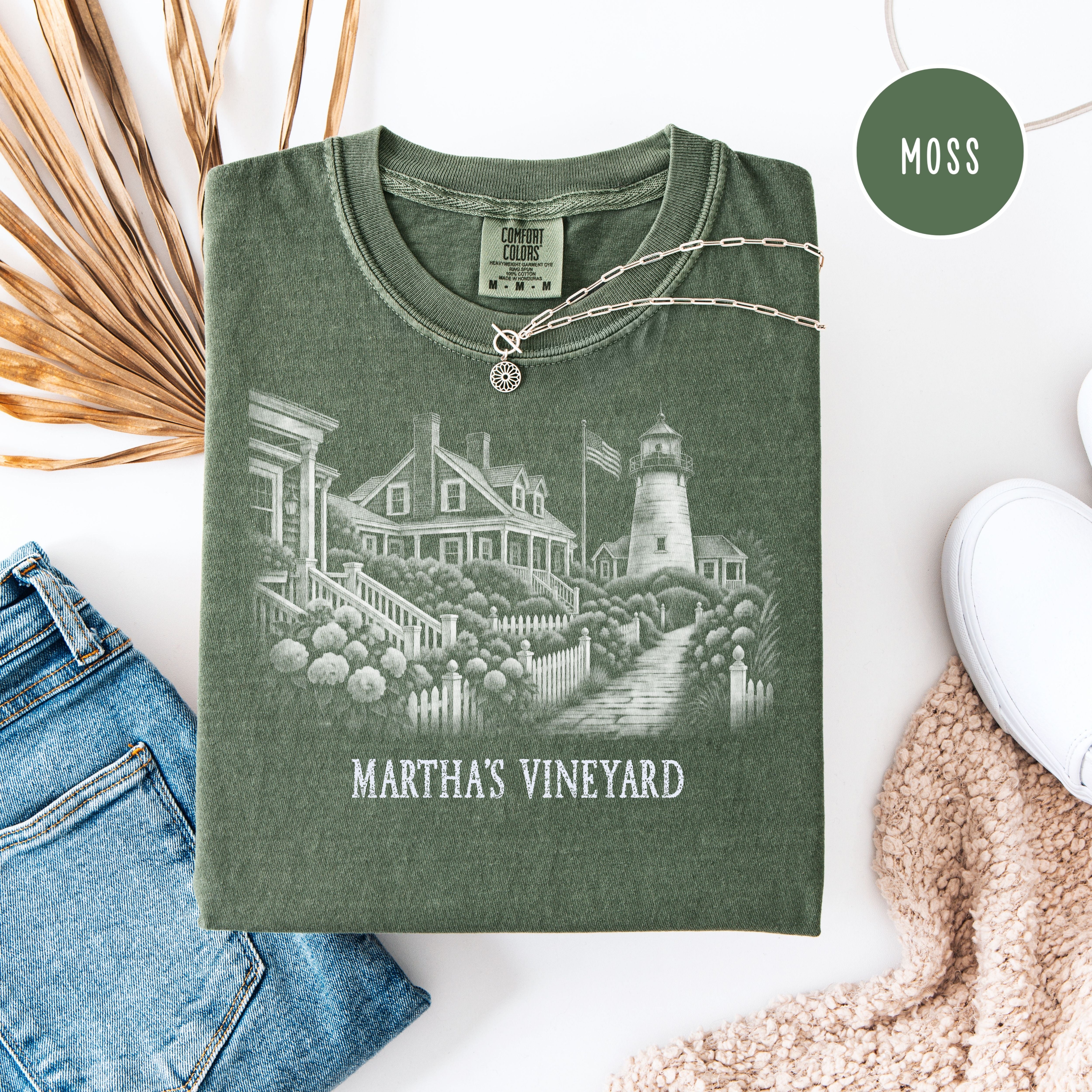 Martha's Vineyard Comfort Colors T-Shirt, The Vineyard Shirt, Martha's Vineyard Gift, Traveler Gift, Vineyard Massachusetts Gift