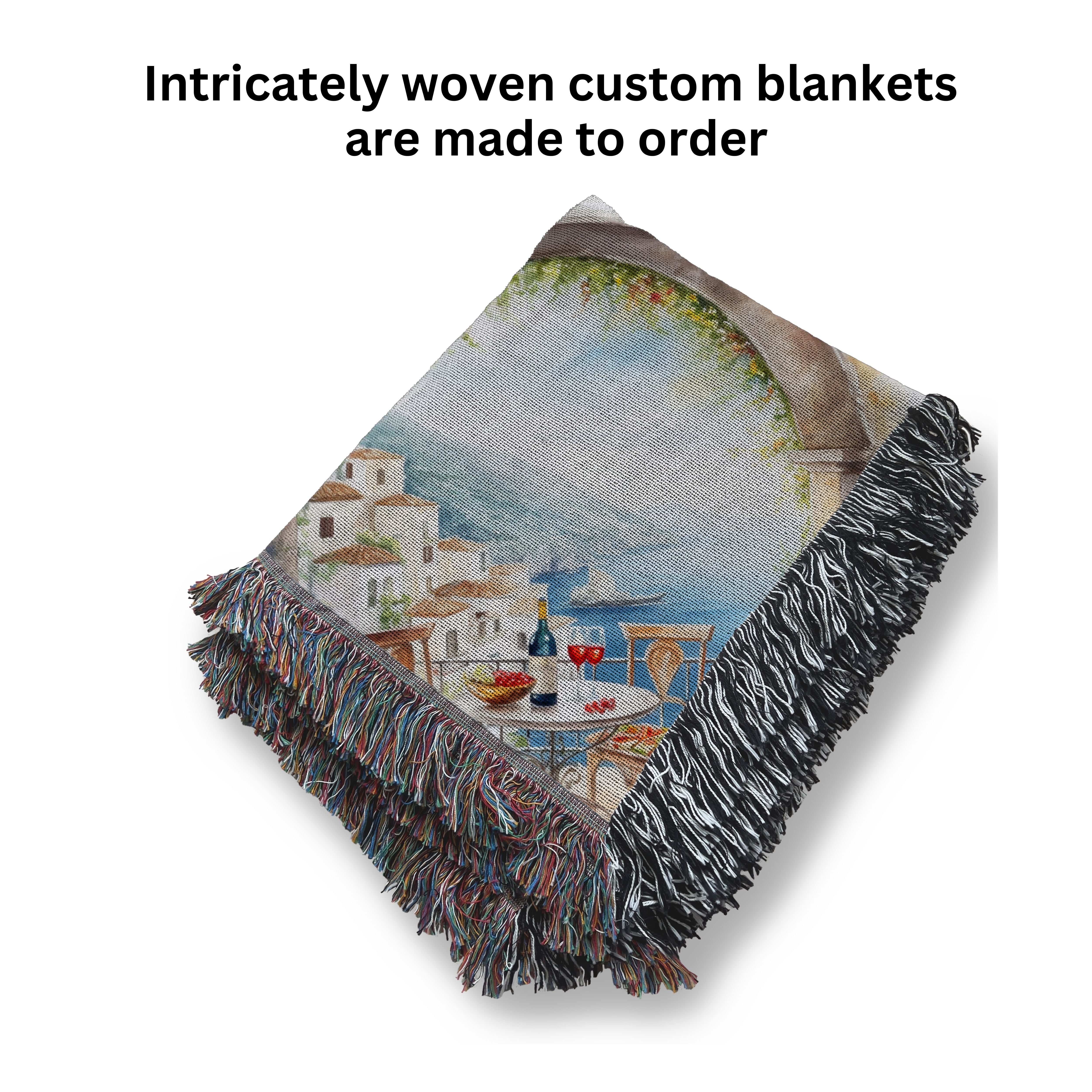 Amalfi Coast Southern Italy Vacation Gift Blanket