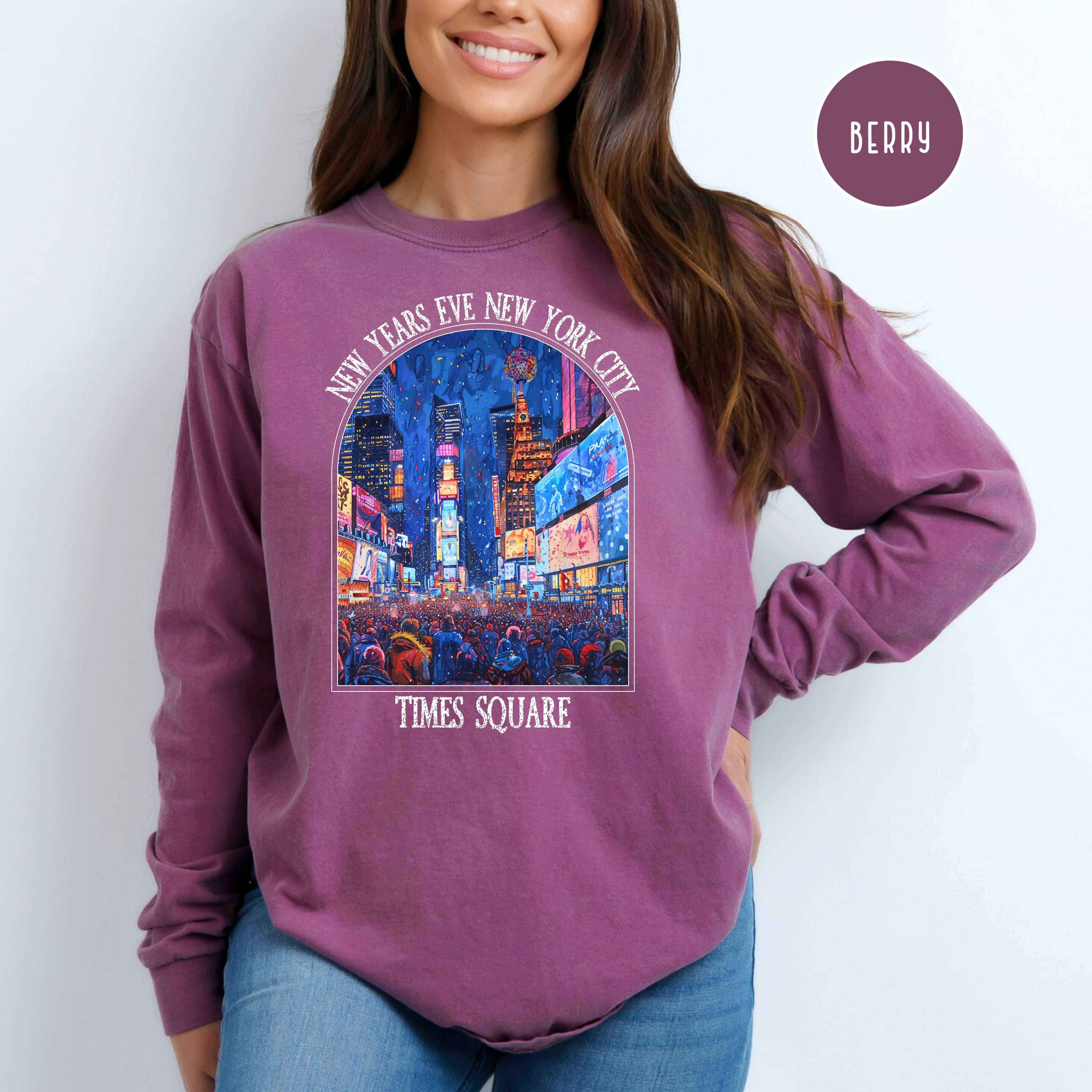 New Years Eve in New York City Long Sleeve Mid-Weight Comfort Colors® Tee