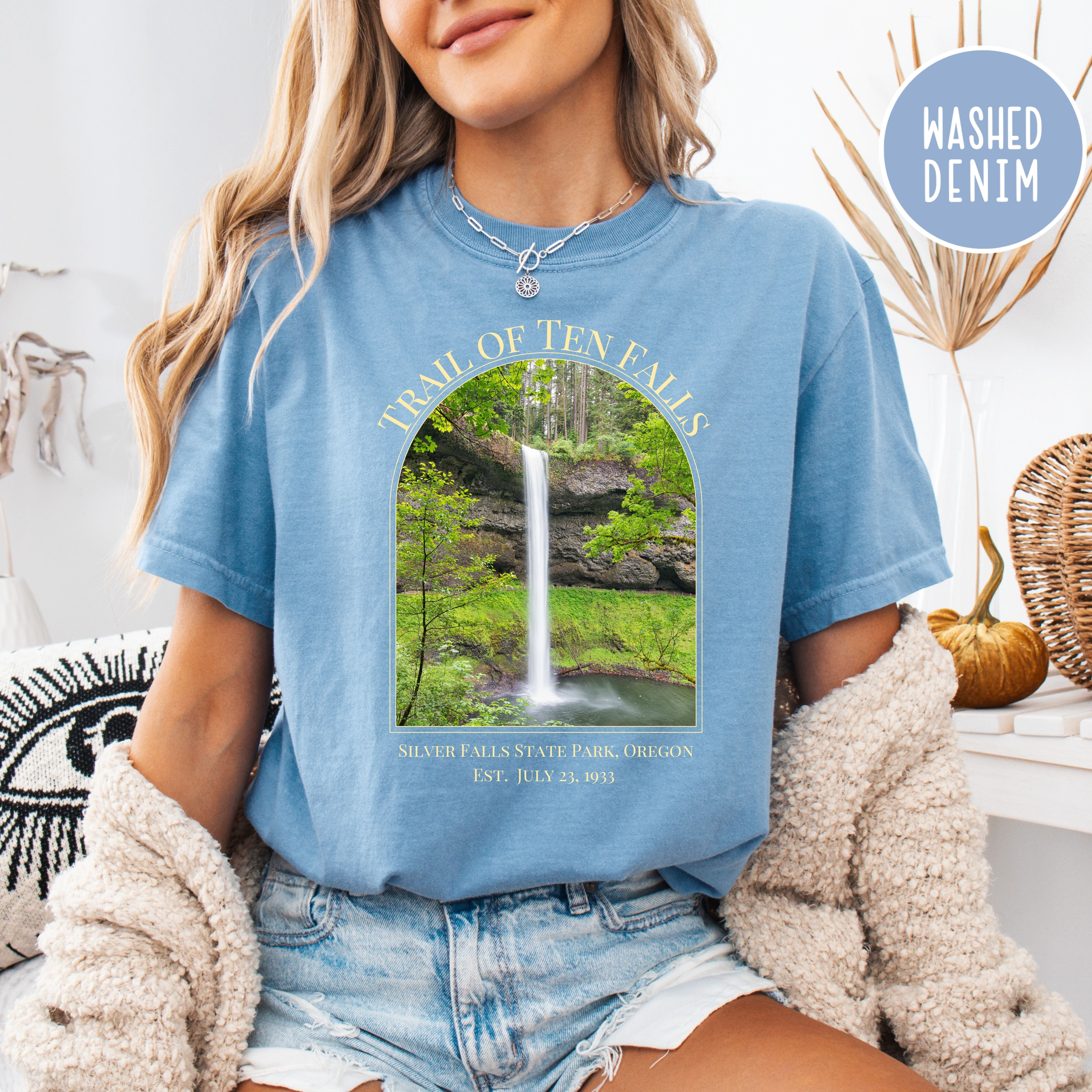 Trail of Ten Falls Silver Falls State Park Oregon, Comfort Colors® Tee