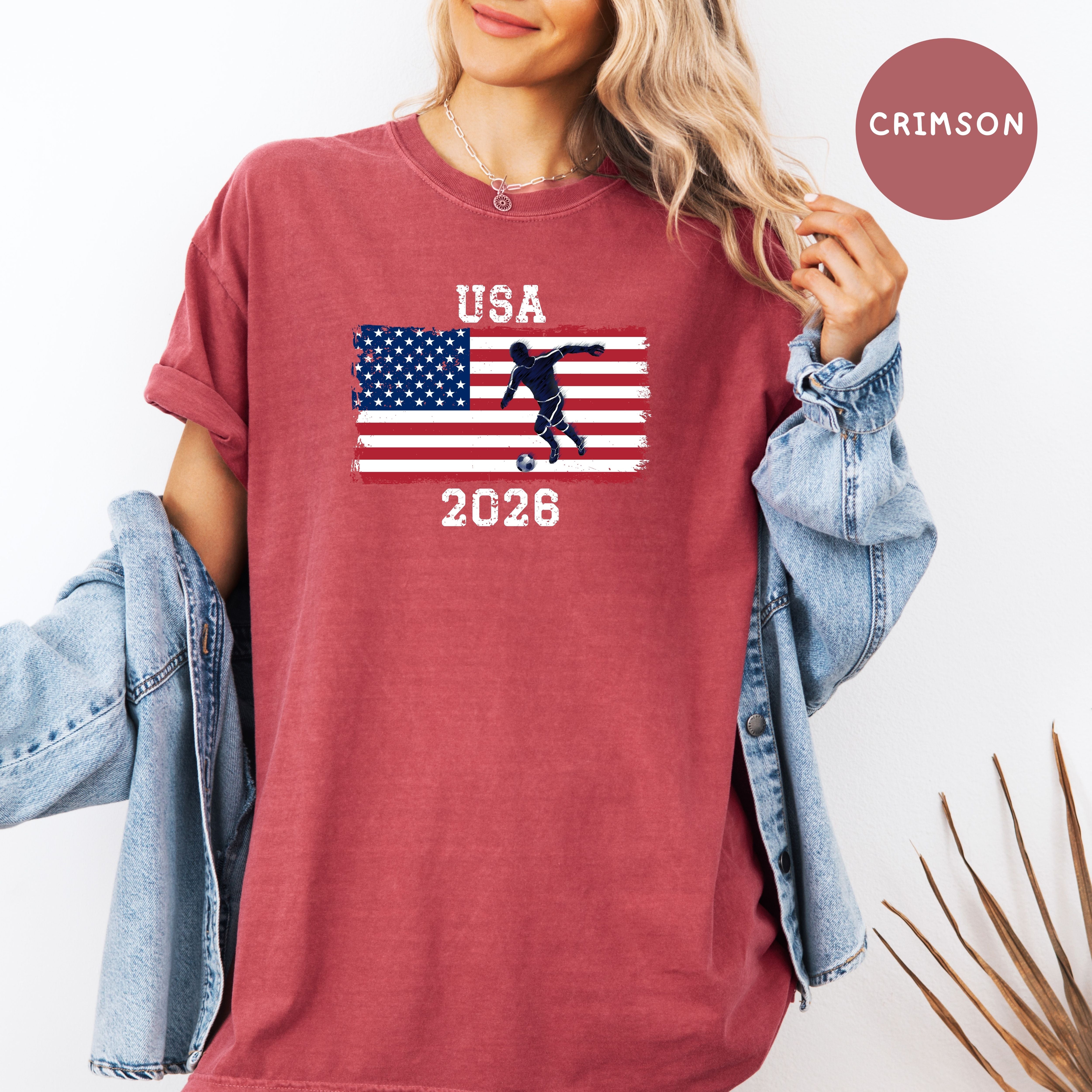Soccer USA 2026 Comfort Colors T-Shirt Gift for Soccer Fan