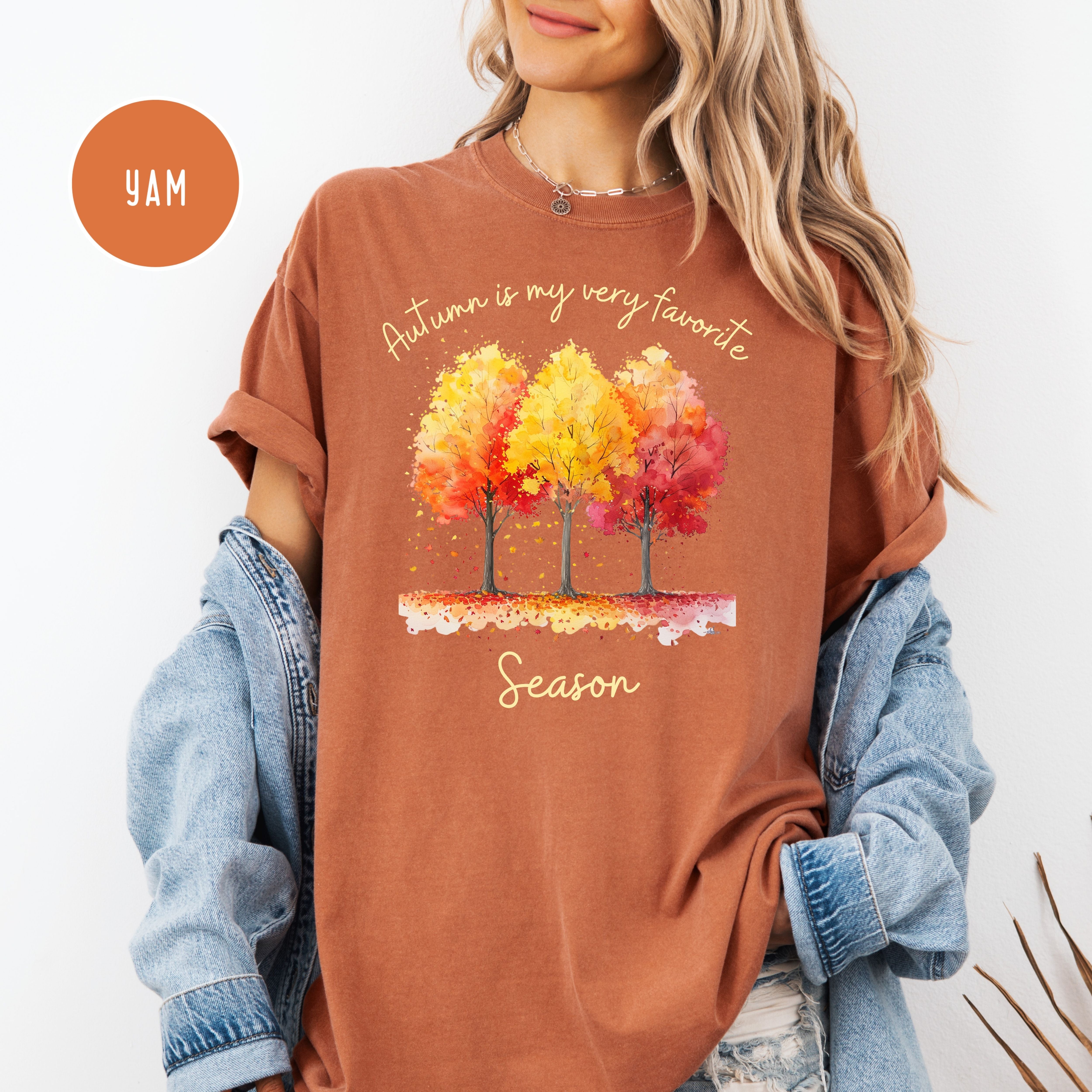 Autumn is My Very Favorite Season Comfort Colors Fall Tee Shirt