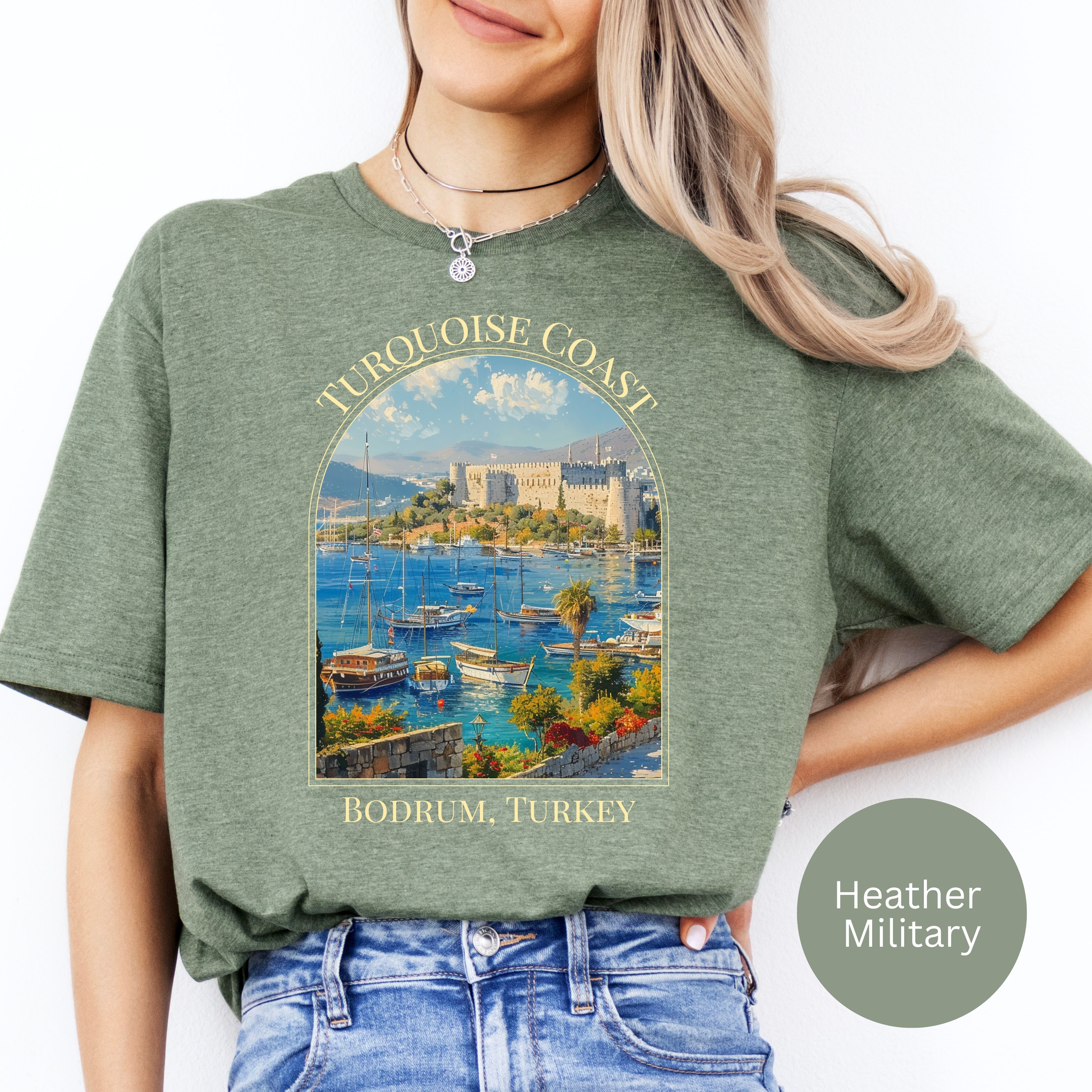 Turquoise Coast of Bodrum Turkey Soft-Style Unisex Tee