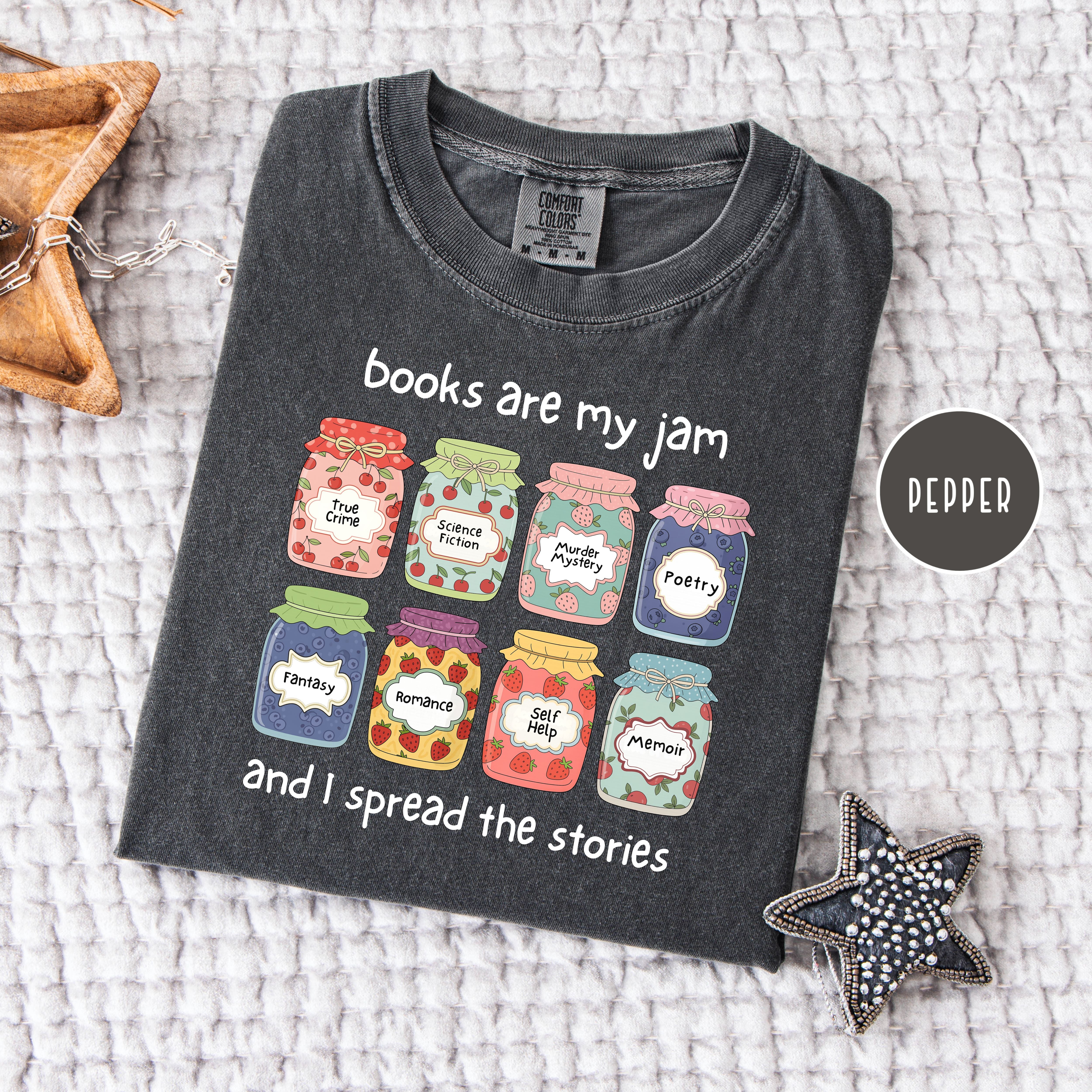 Books Are My Jam Comfort Colors Jam Jars T-Shirt, Book Lover Gift
