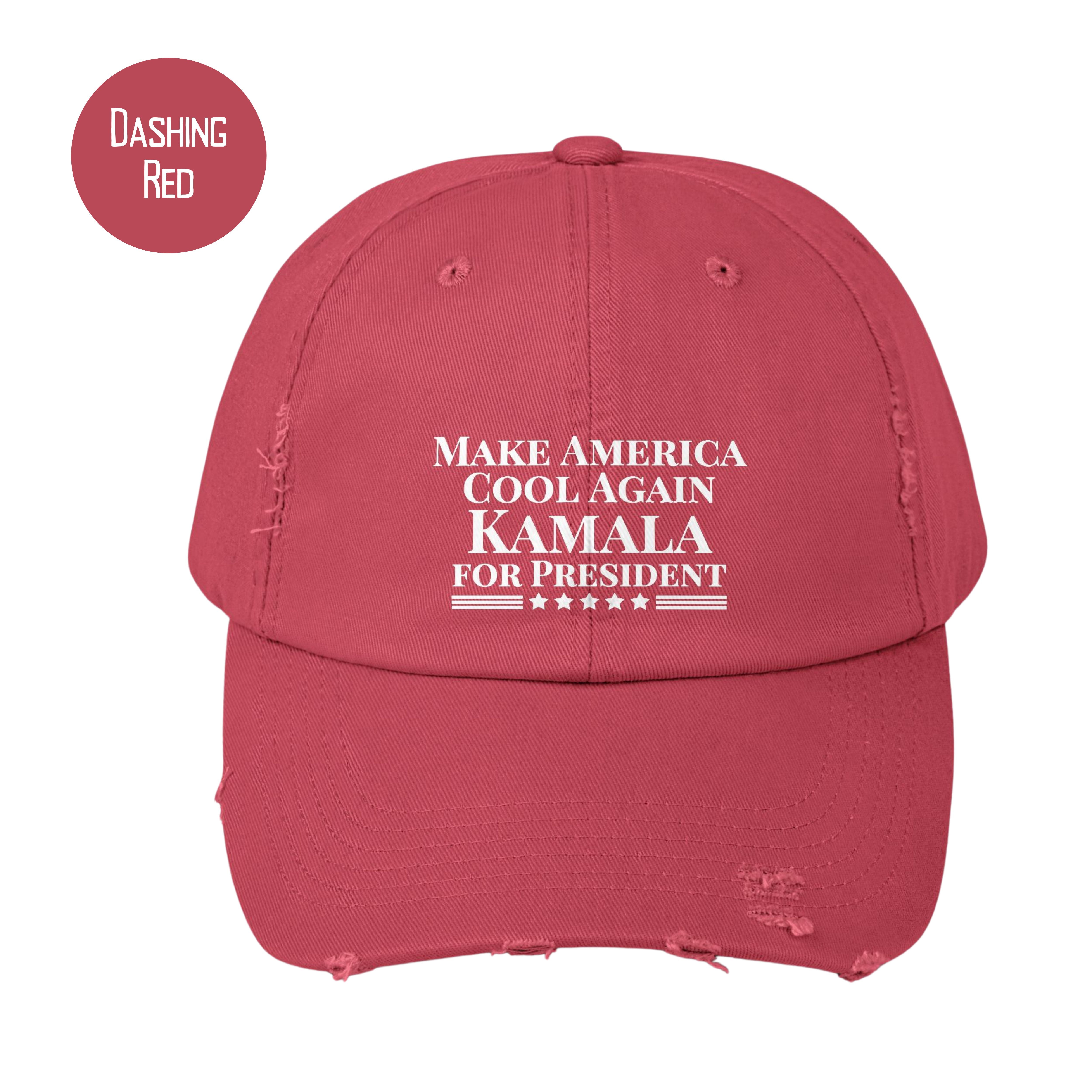 Kamala for President Grunge Baseball Cap