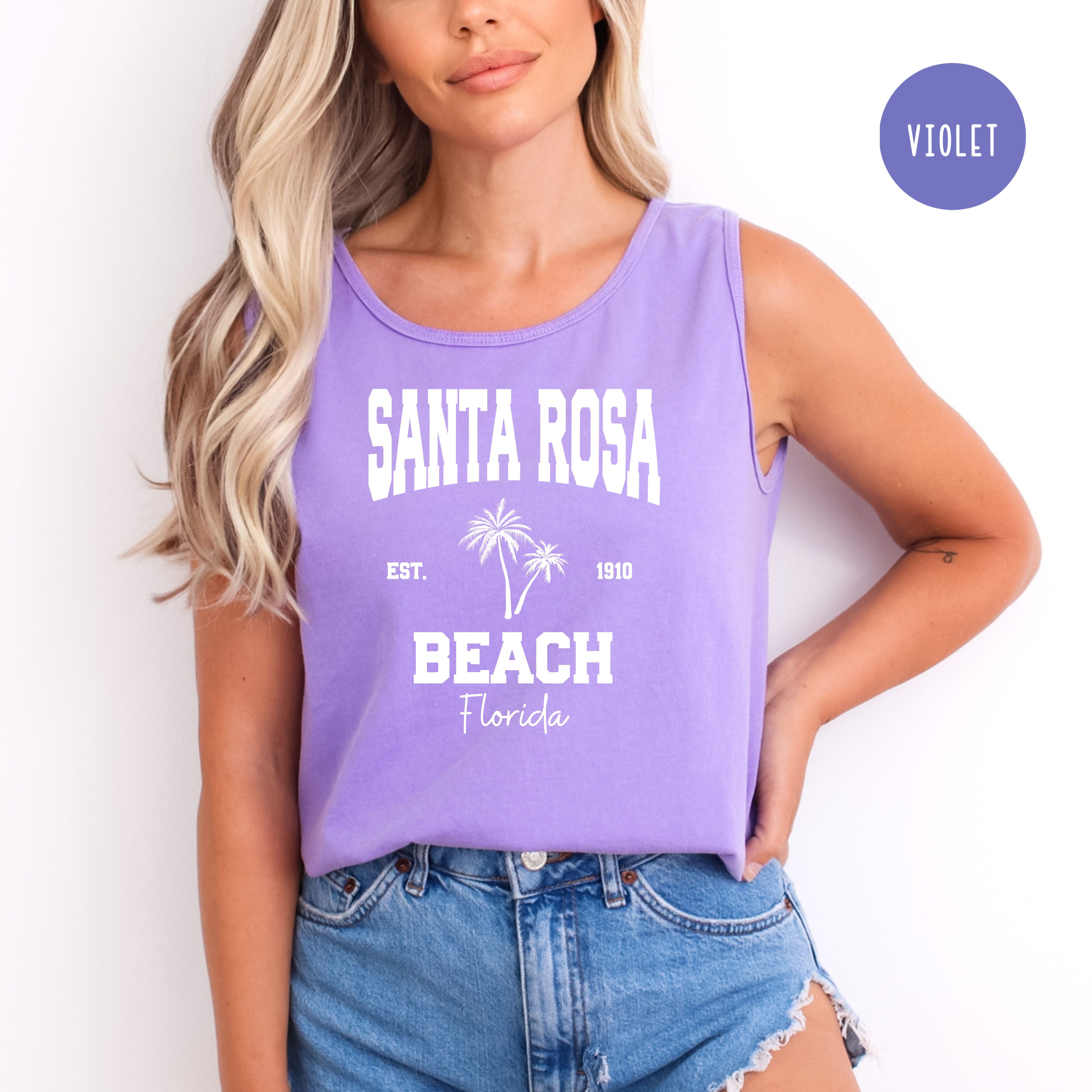 Santa Rosa Beach 30A Florida Comfort Colors Tank Top