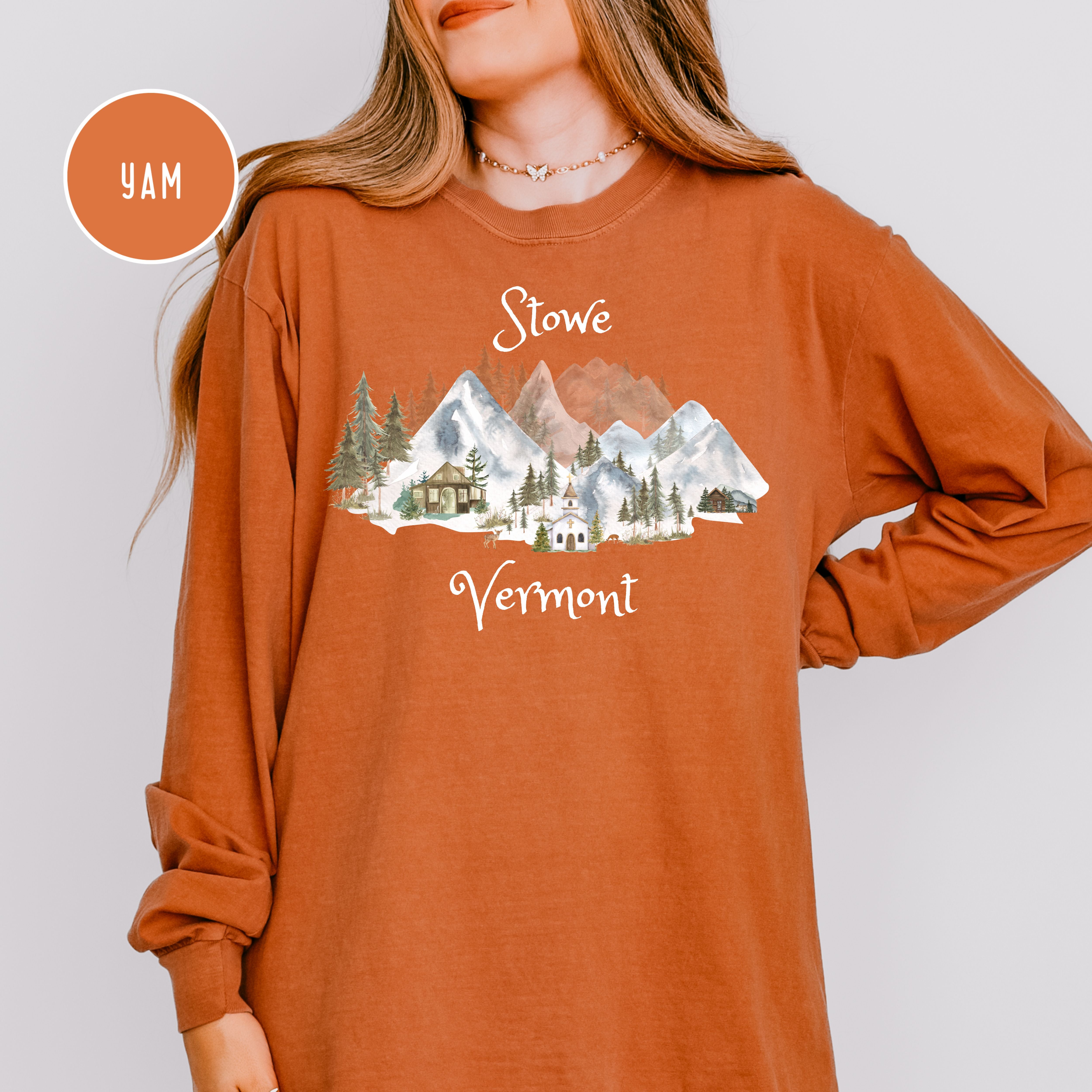 Stowe Vermont Unisex Long Sleeve Comfort Colors Tee