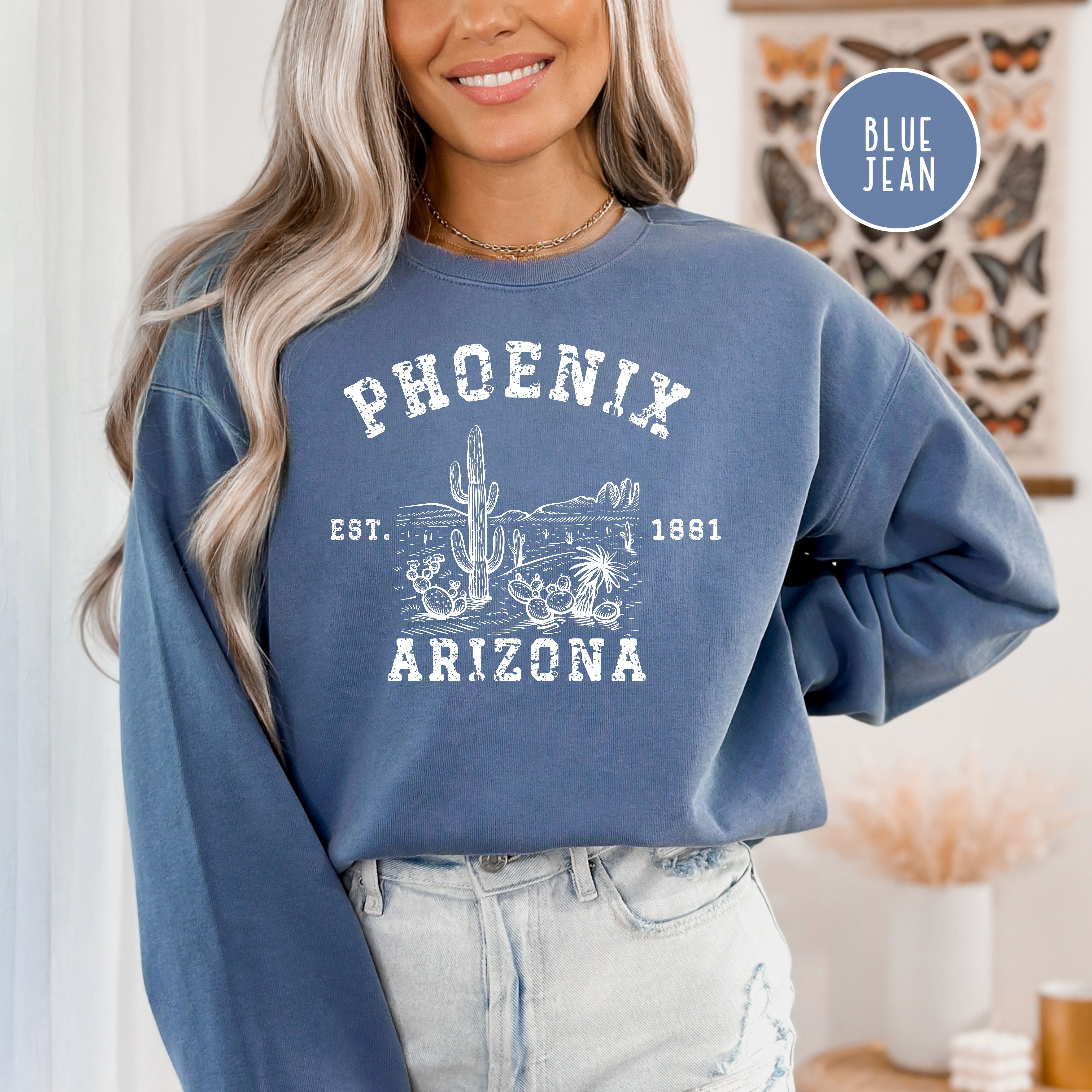 Phoenix Arizona Grunge Style Comfort Colors® Sweatshirt