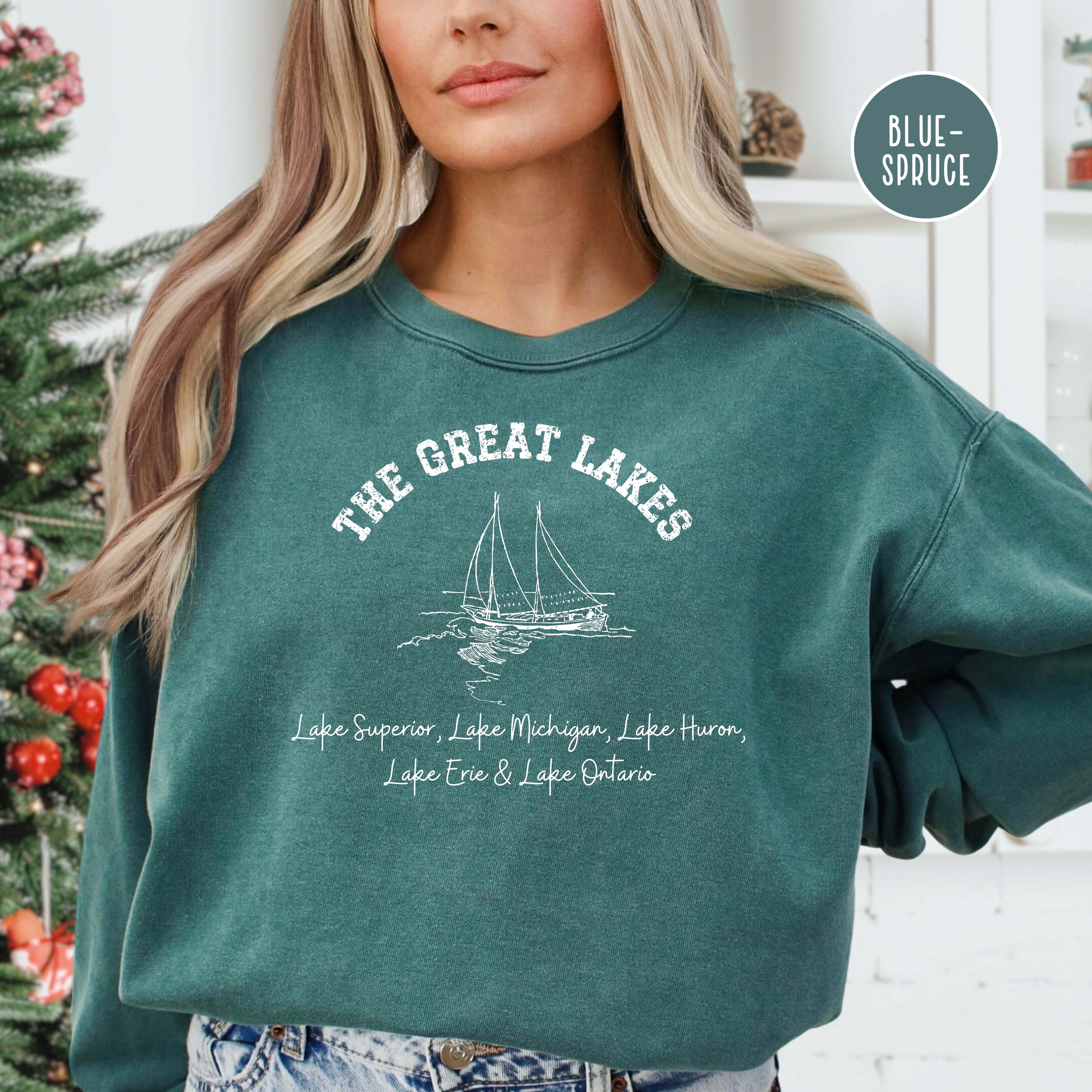 Great Lakes Grunge Style Comfort Colors® Sweatshirt