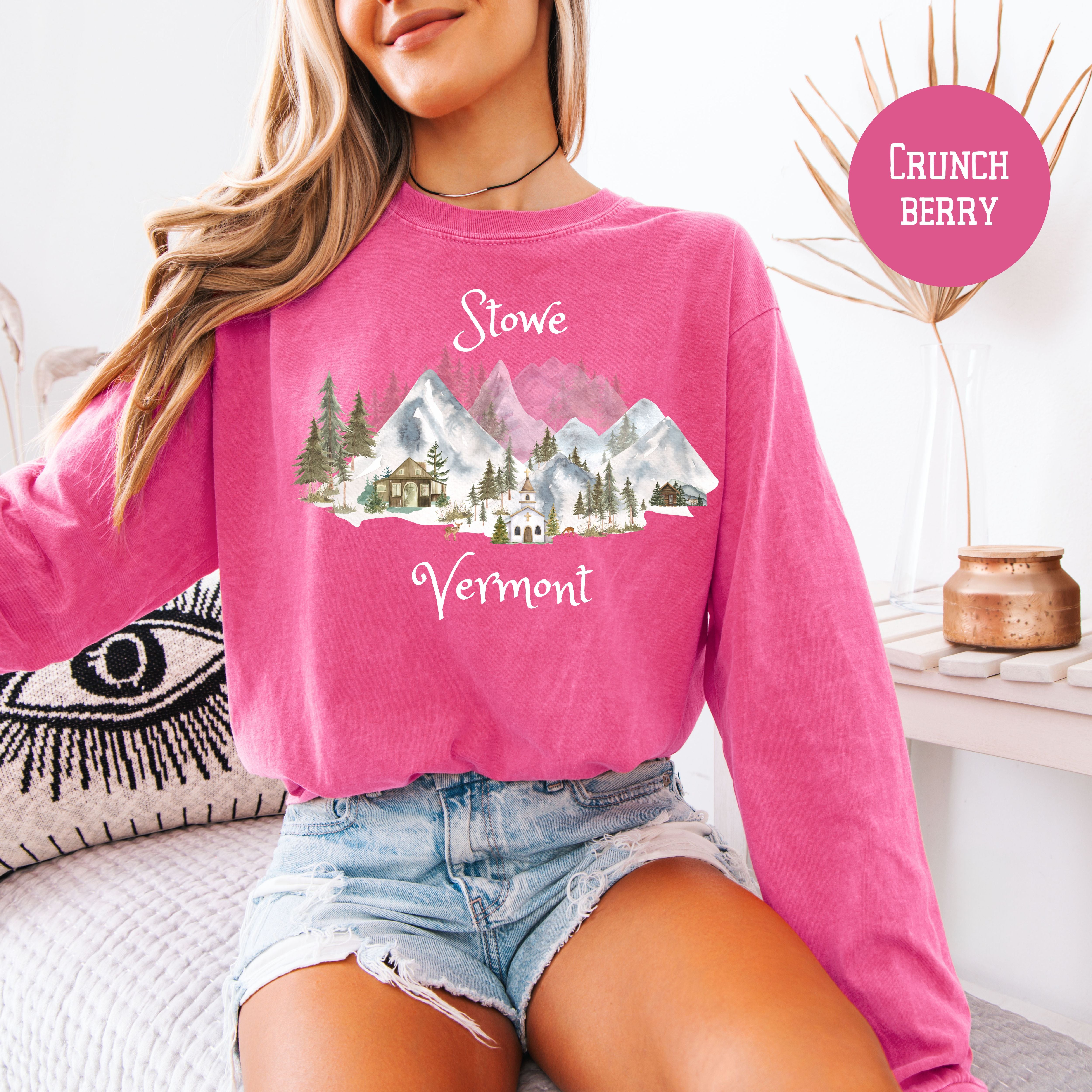 Stowe Vermont Unisex Long Sleeve Comfort Colors Tee