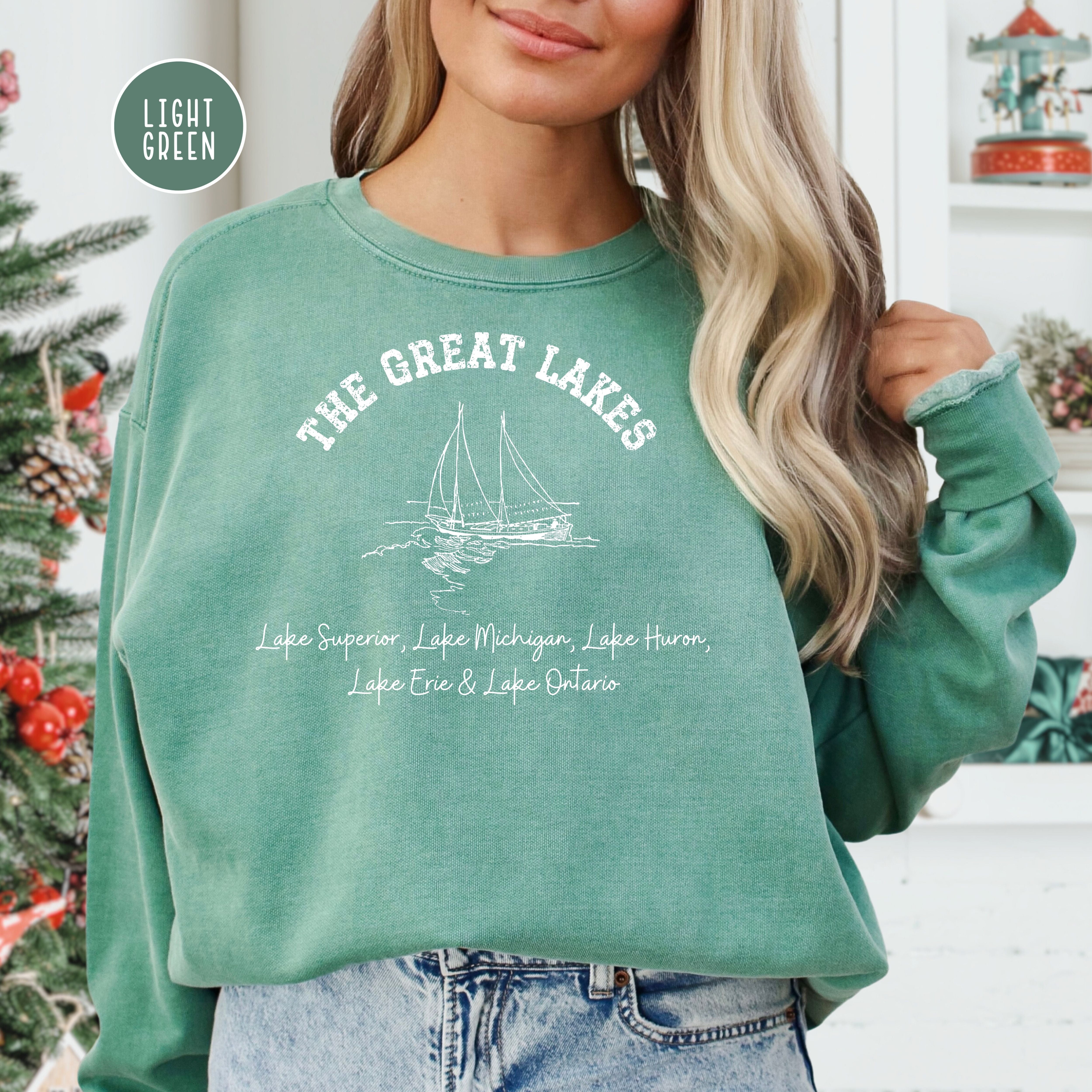 Great Lakes Grunge Style Comfort Colors® Sweatshirt