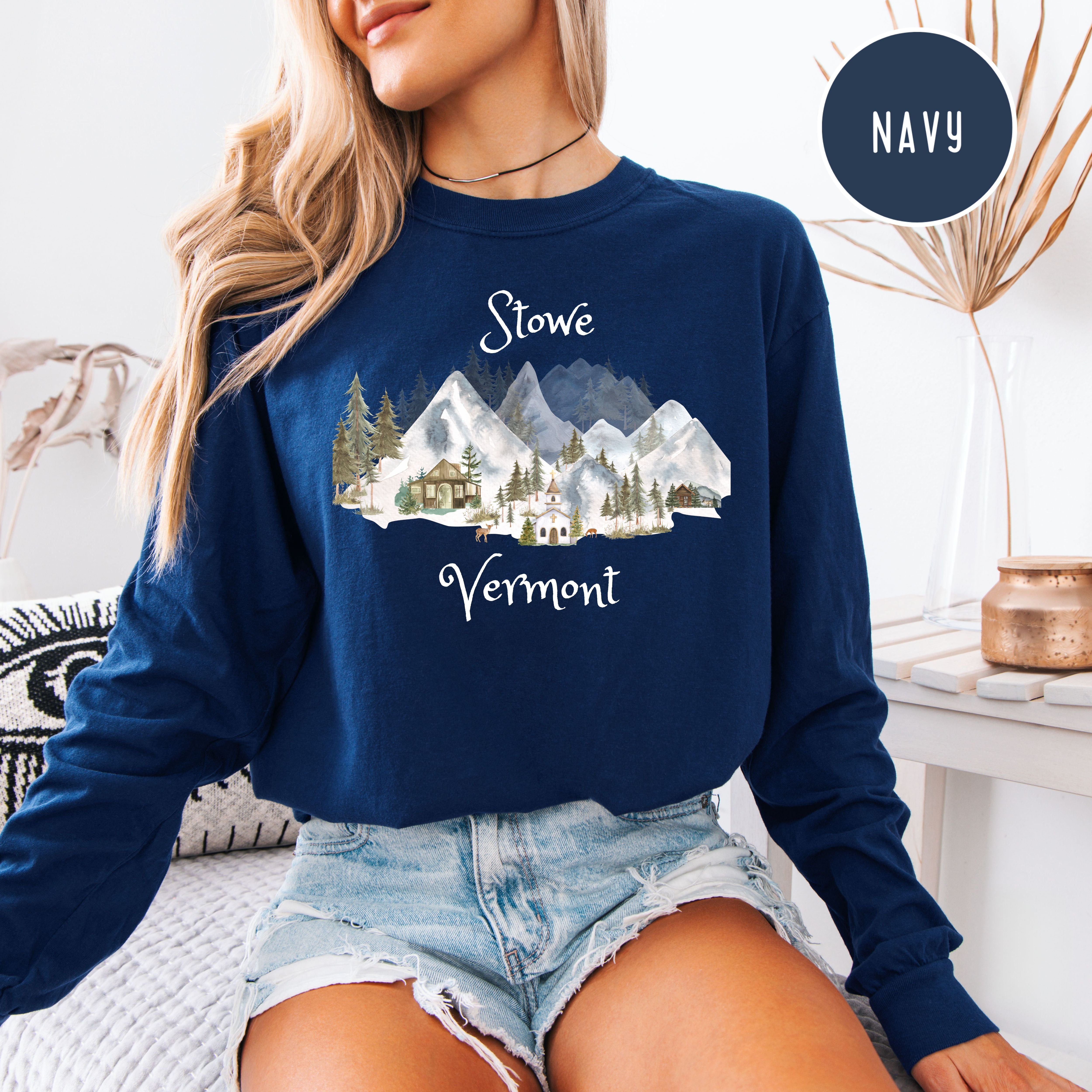 Stowe Vermont Unisex Long Sleeve Comfort Colors Tee