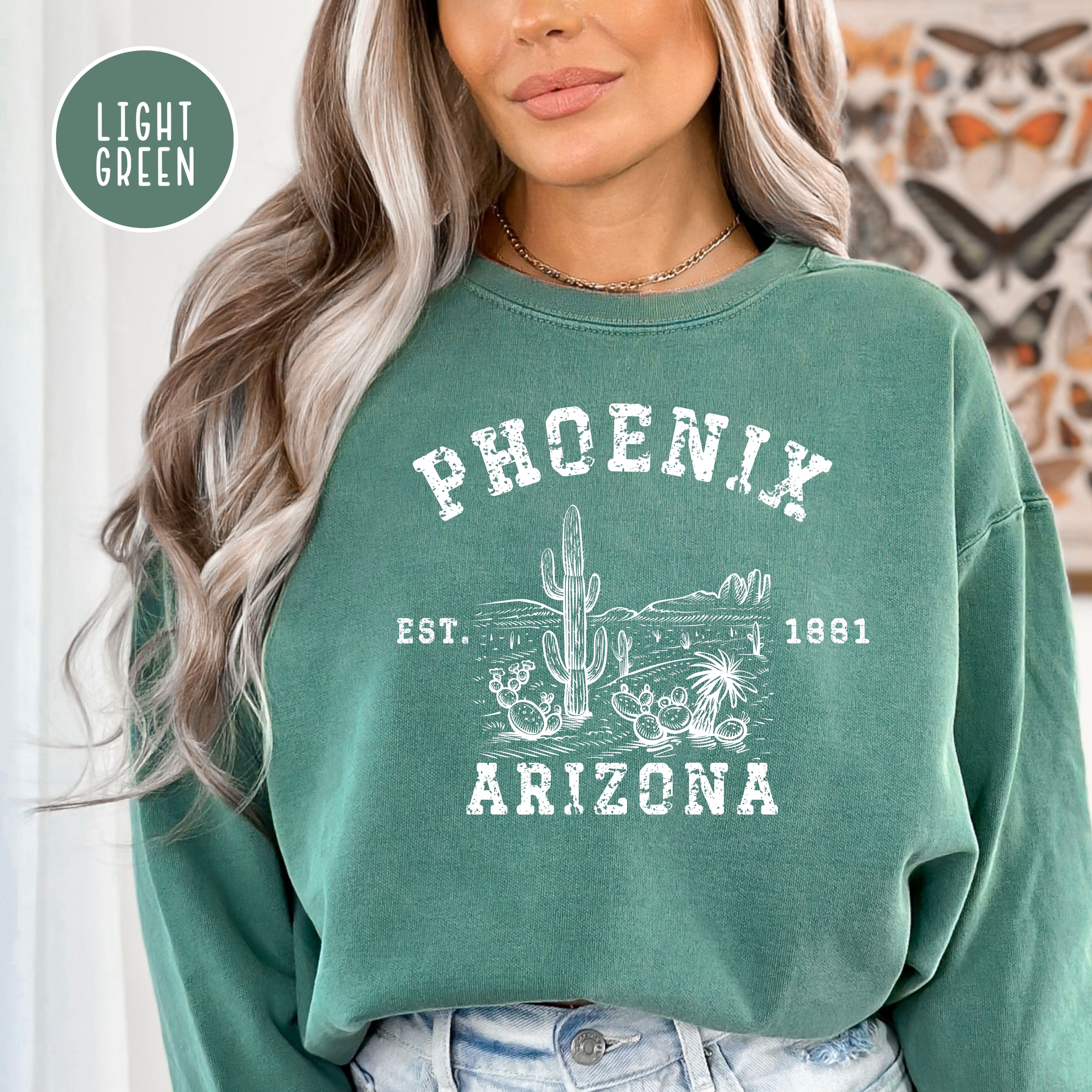 Phoenix Arizona Grunge Style Comfort Colors® Sweatshirt