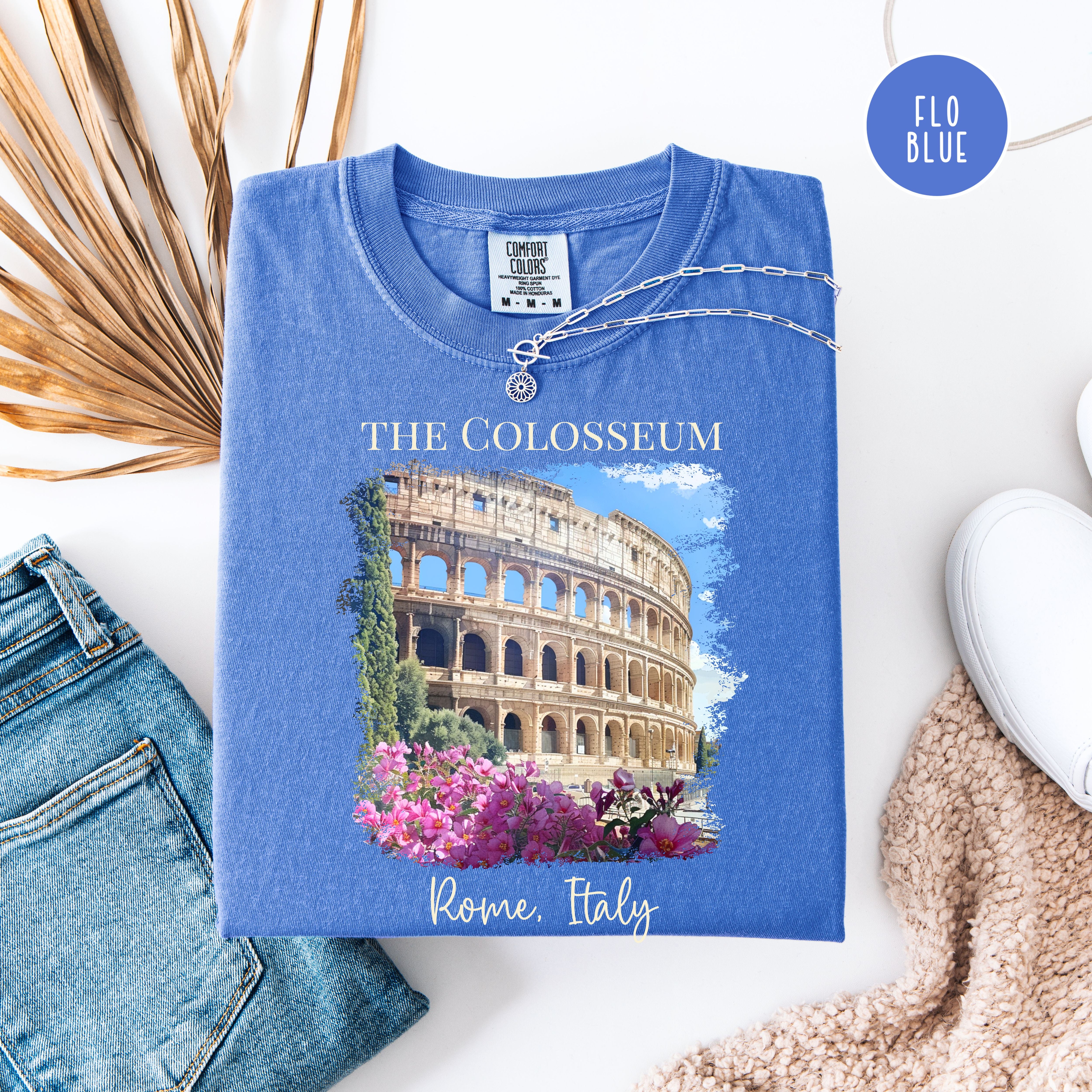 The Colosseum in Rome Comfort Colors Vacation Gift Tee