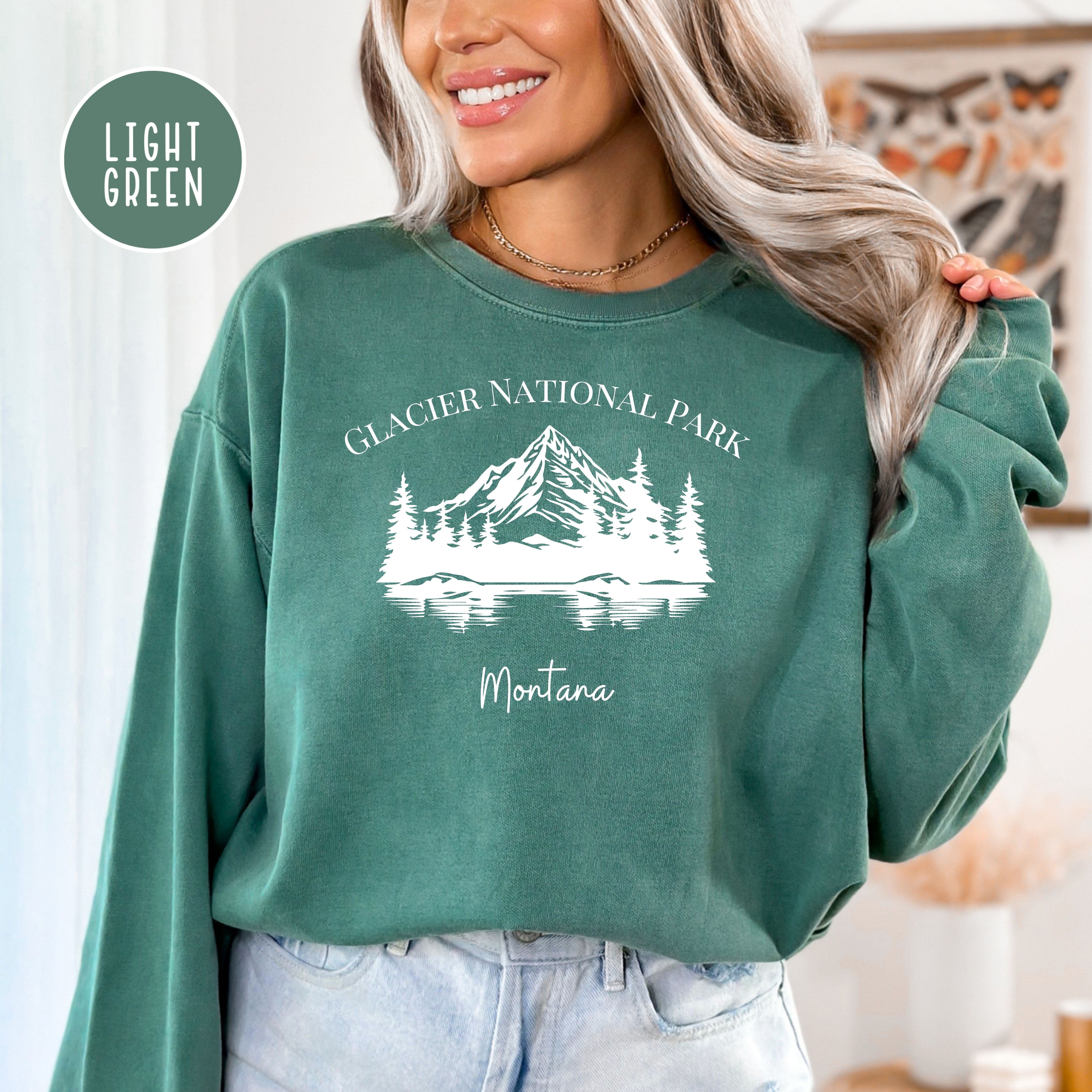 Glacier National Park Grunge Comfort Colors® Sweatshirt