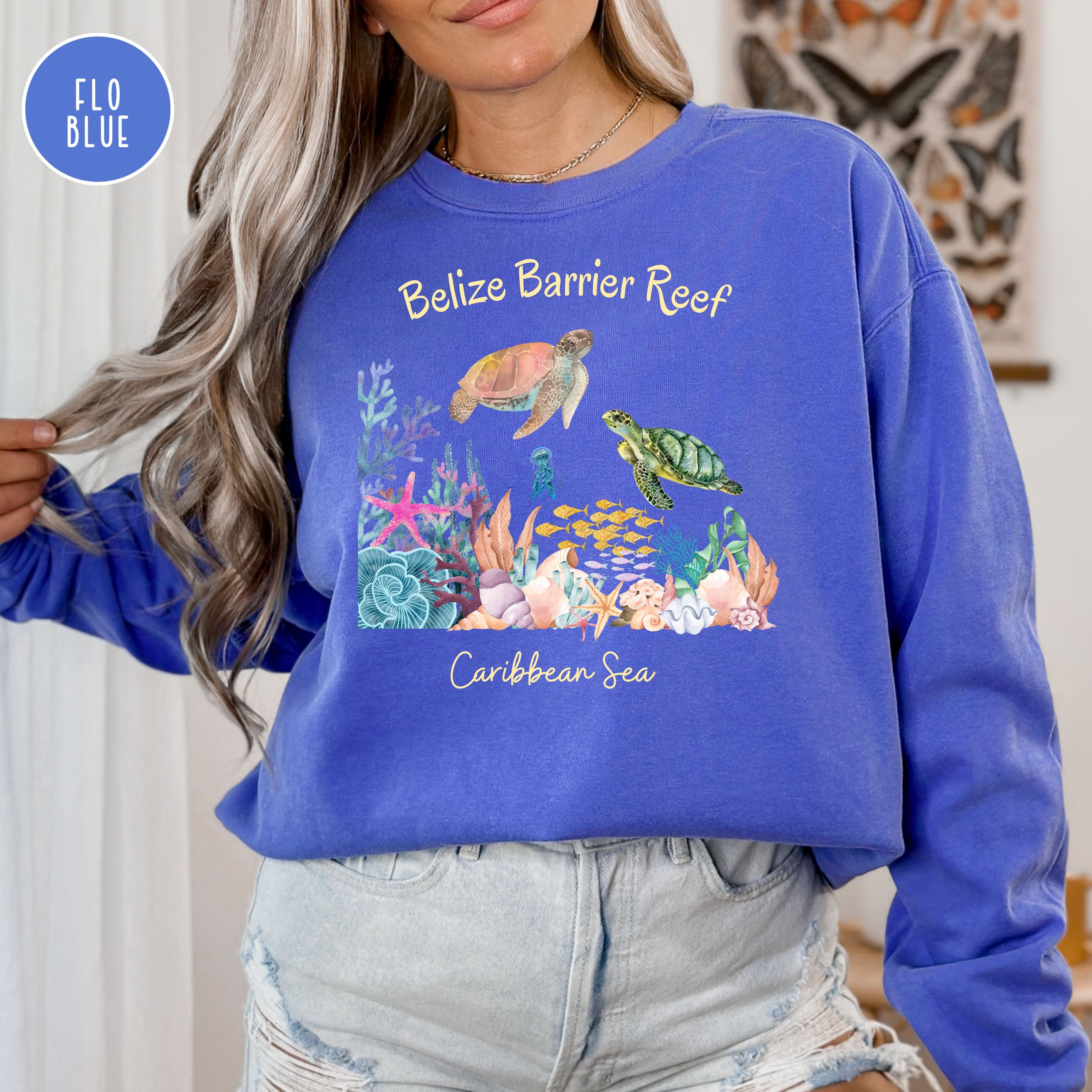 Belize Barrier Reef Caribbean Sea Comfort Colors® Sweatshirt