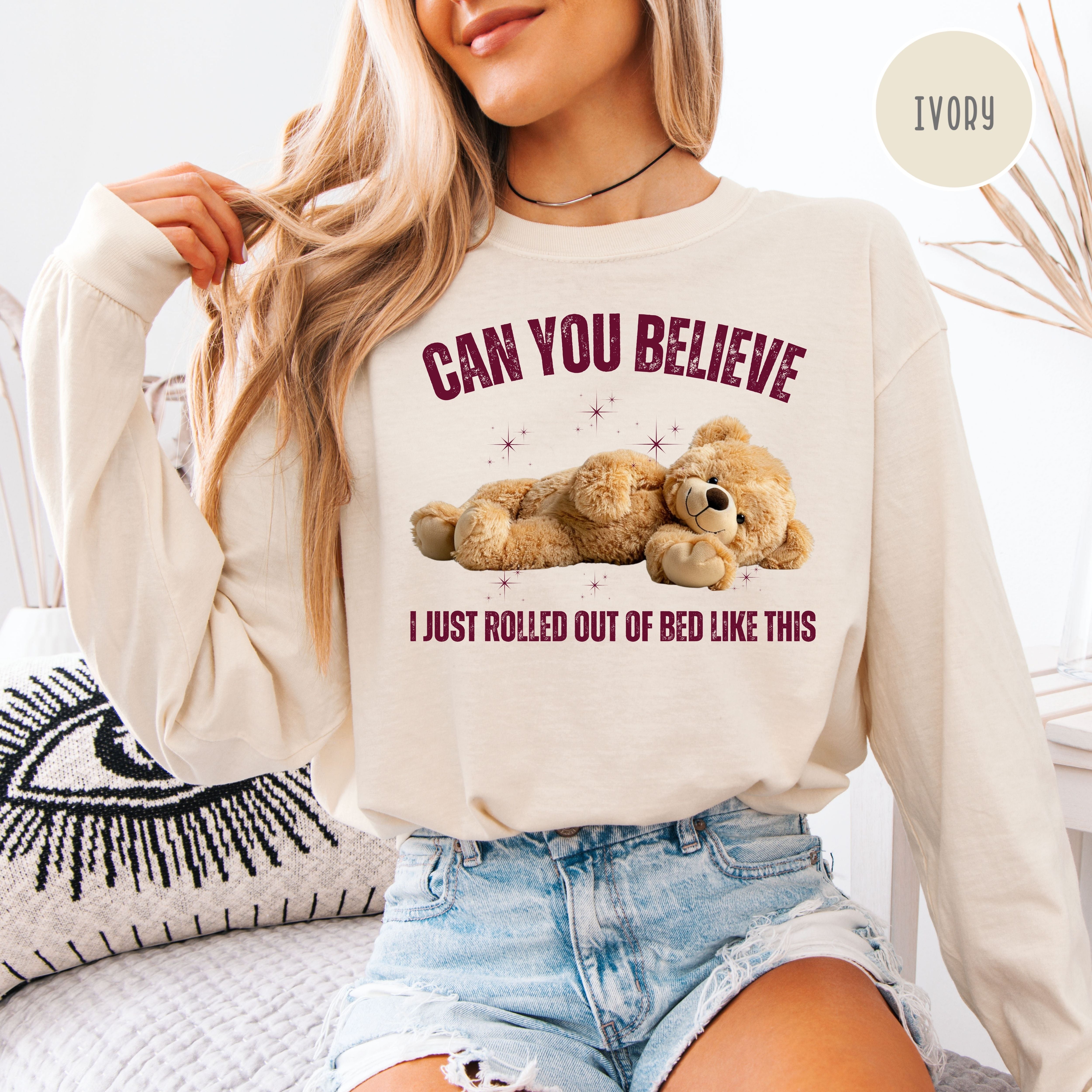 Funny Teddy Bear Long Sleeve Comfort Colors T-Shirt