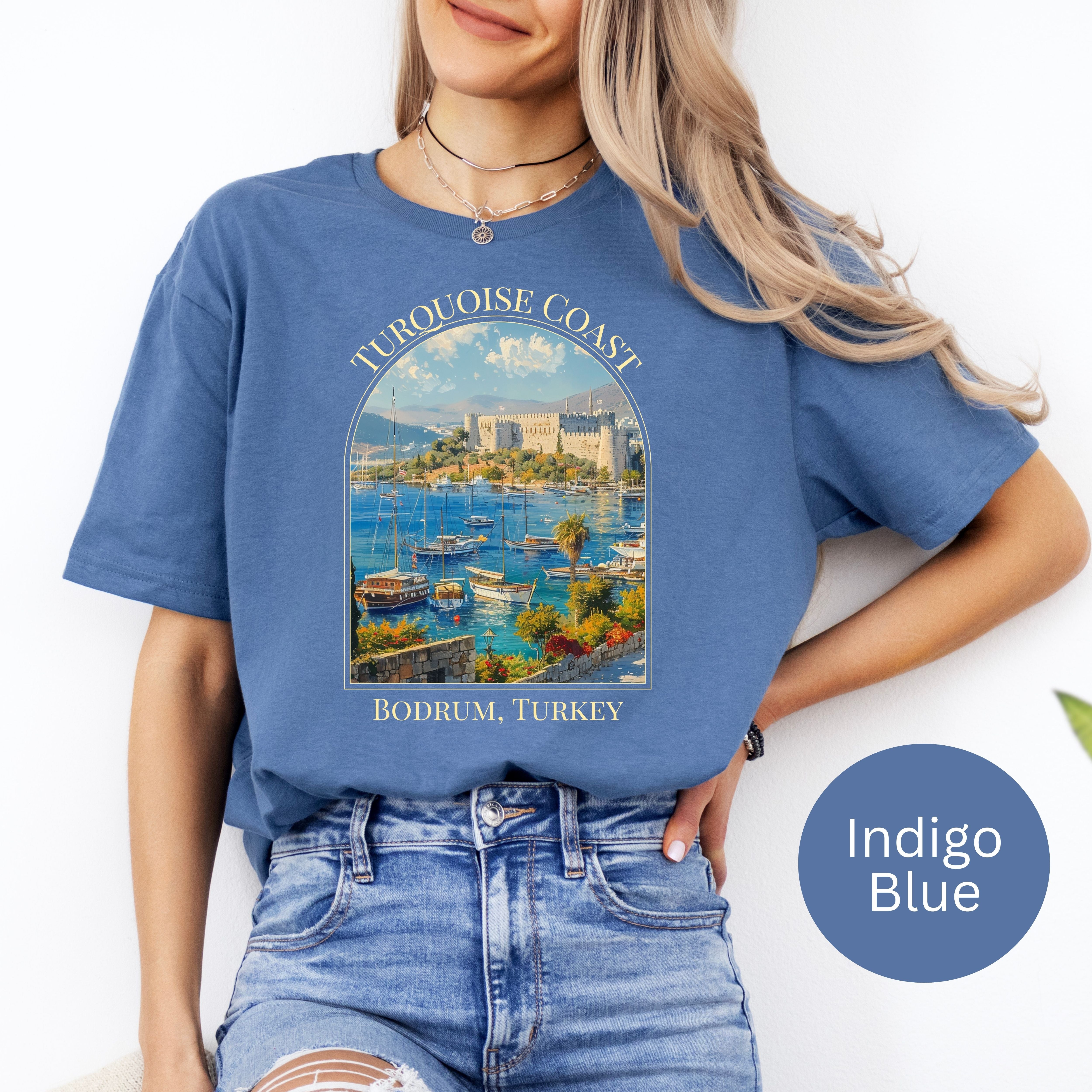 Turquoise Coast of Bodrum Turkey Soft-Style Unisex Tee