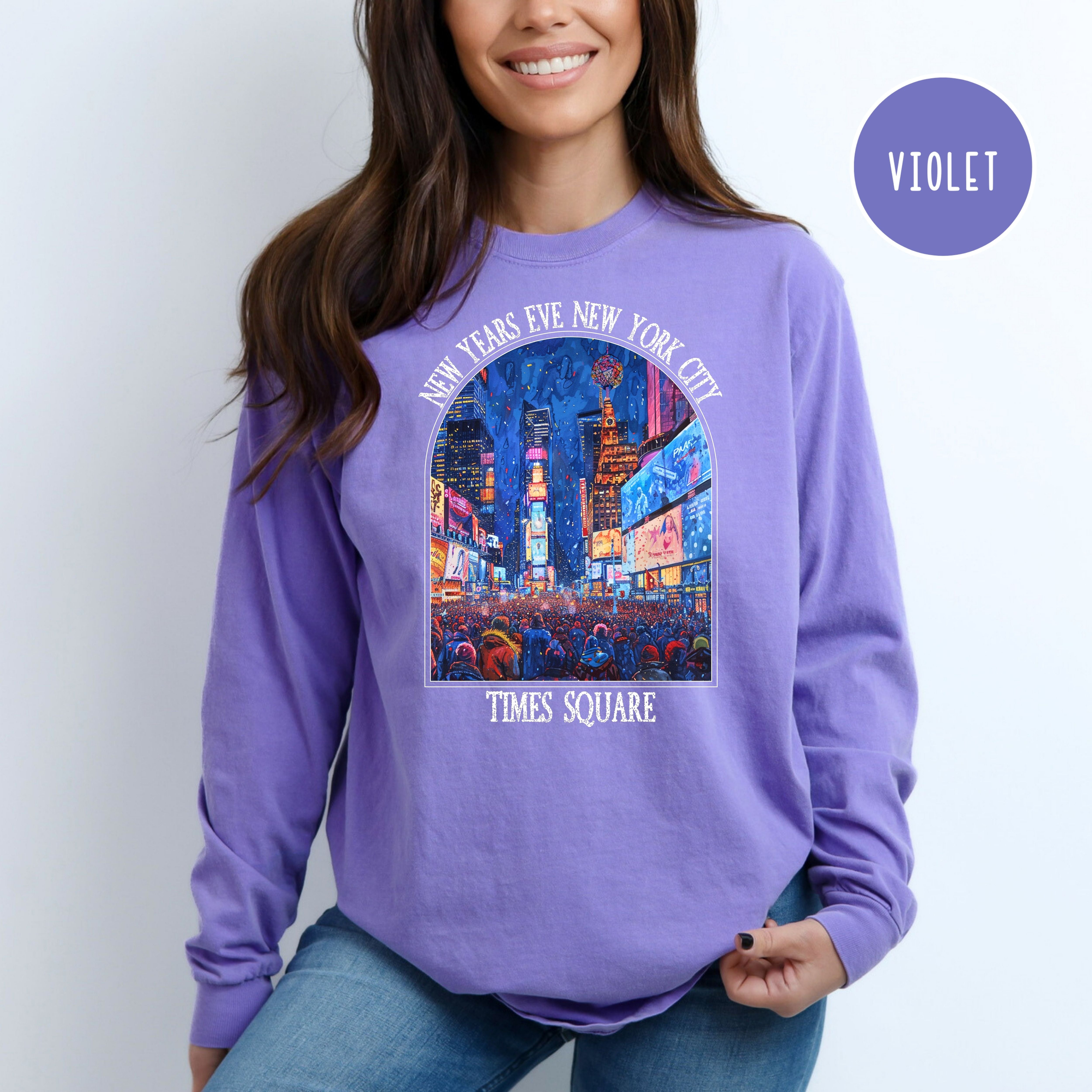 New Years Eve in New York City Long Sleeve Mid-Weight Comfort Colors® Tee