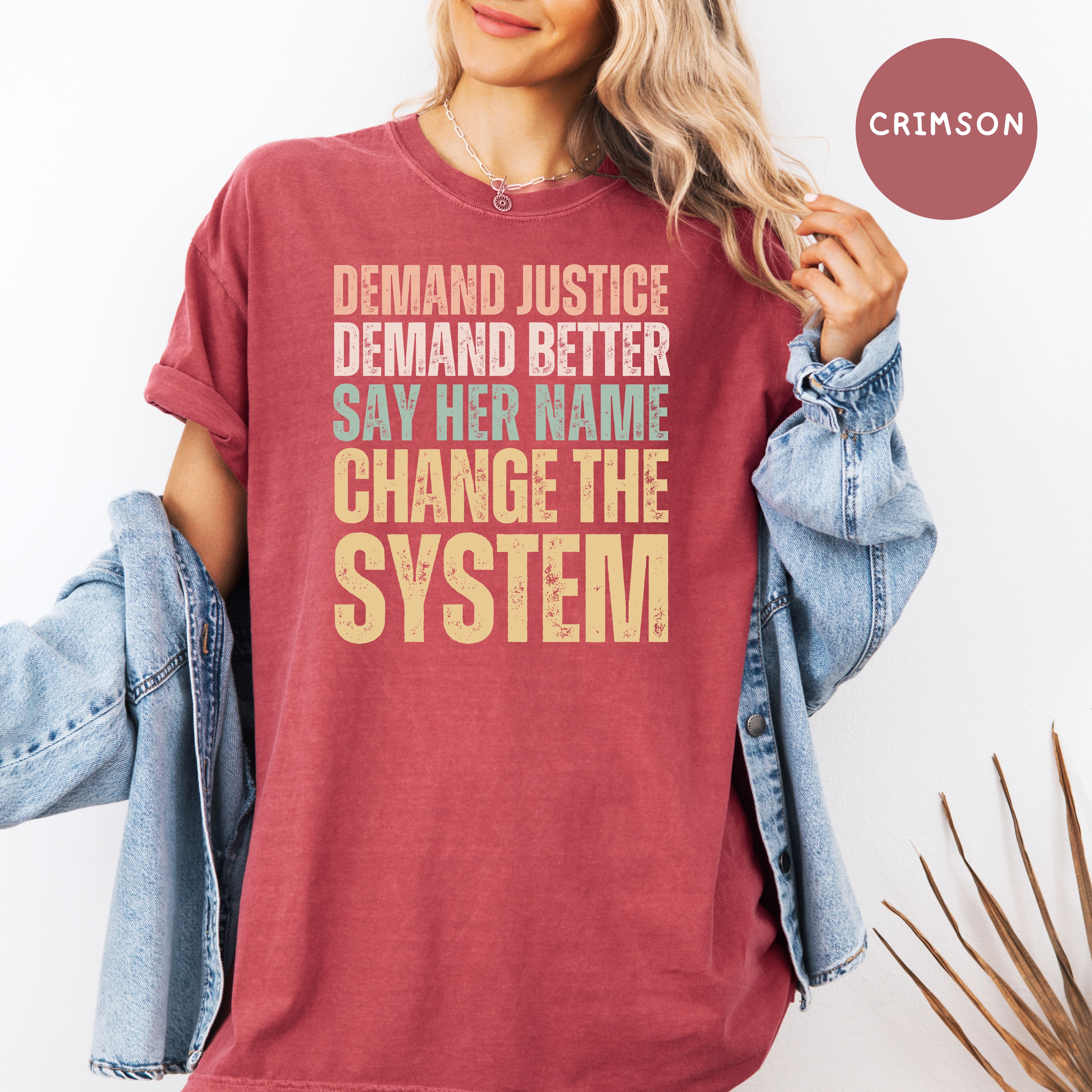Demand Justice Unisex Anti Ice Comfort Colors T-Shirt, Protest Shirt
