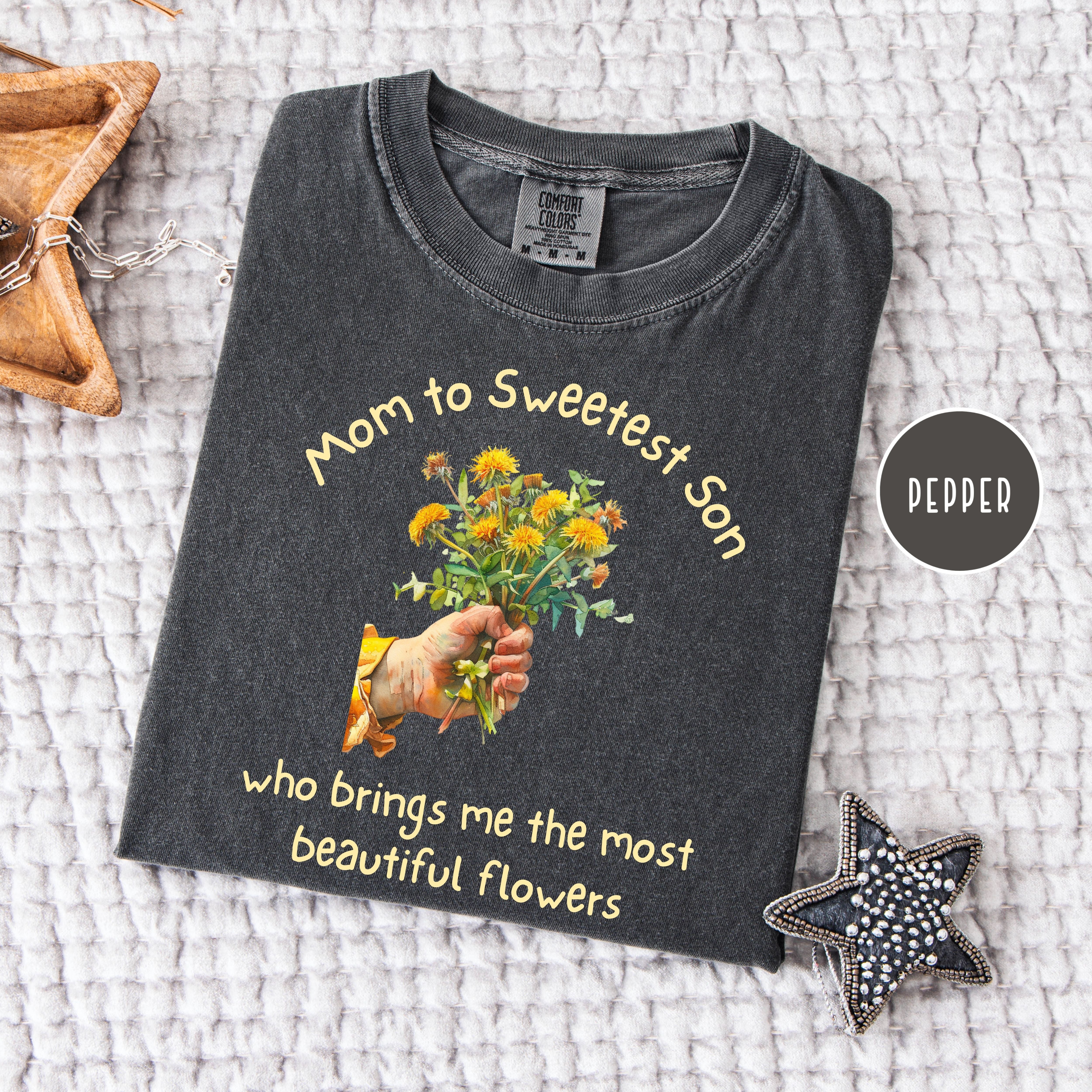 Mom To Son Comfort Colors T-Shirt, Funny Mom To Young Boy Shirt