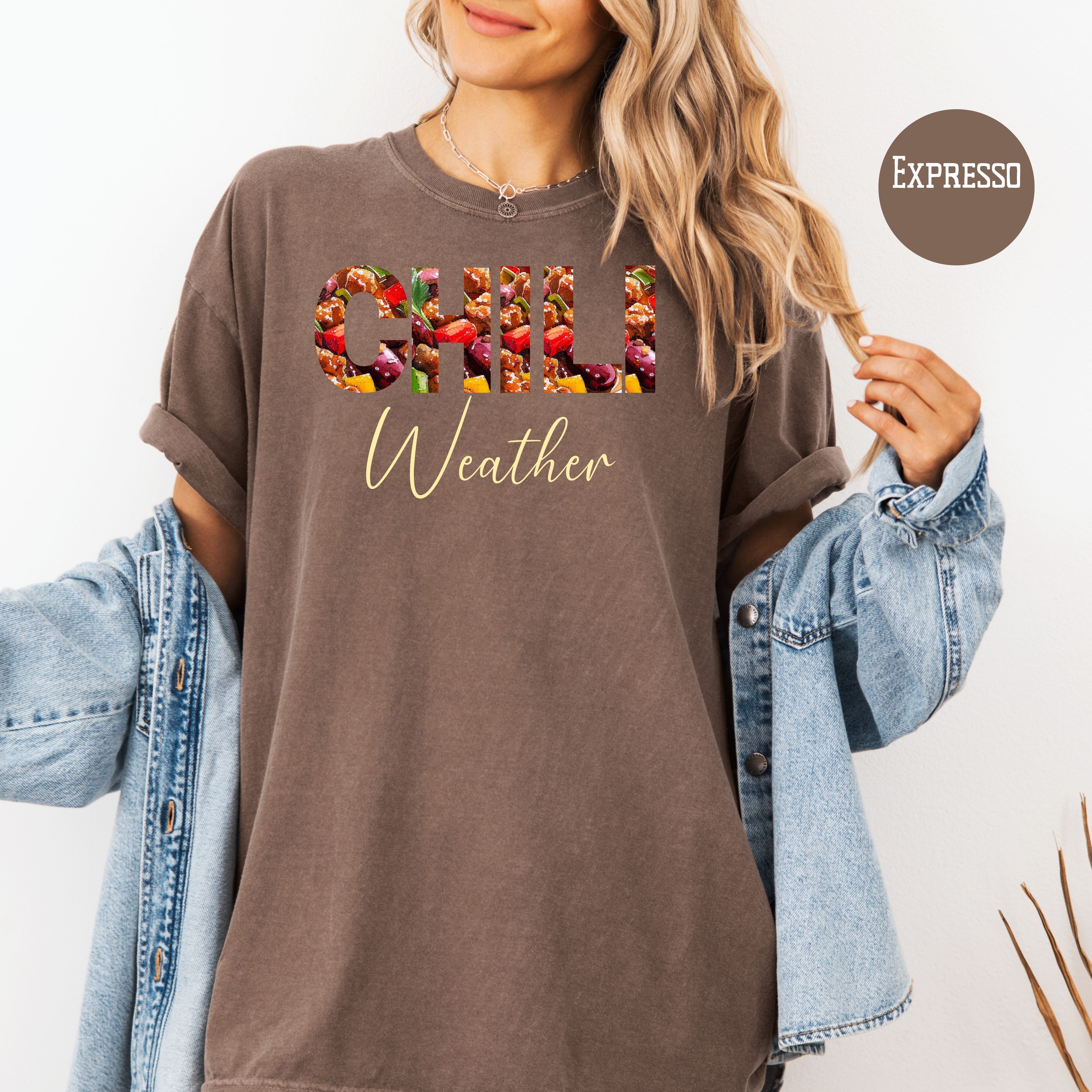 Chili Weather Comfort Colors Tee Shirt Gift for Chili Lovers