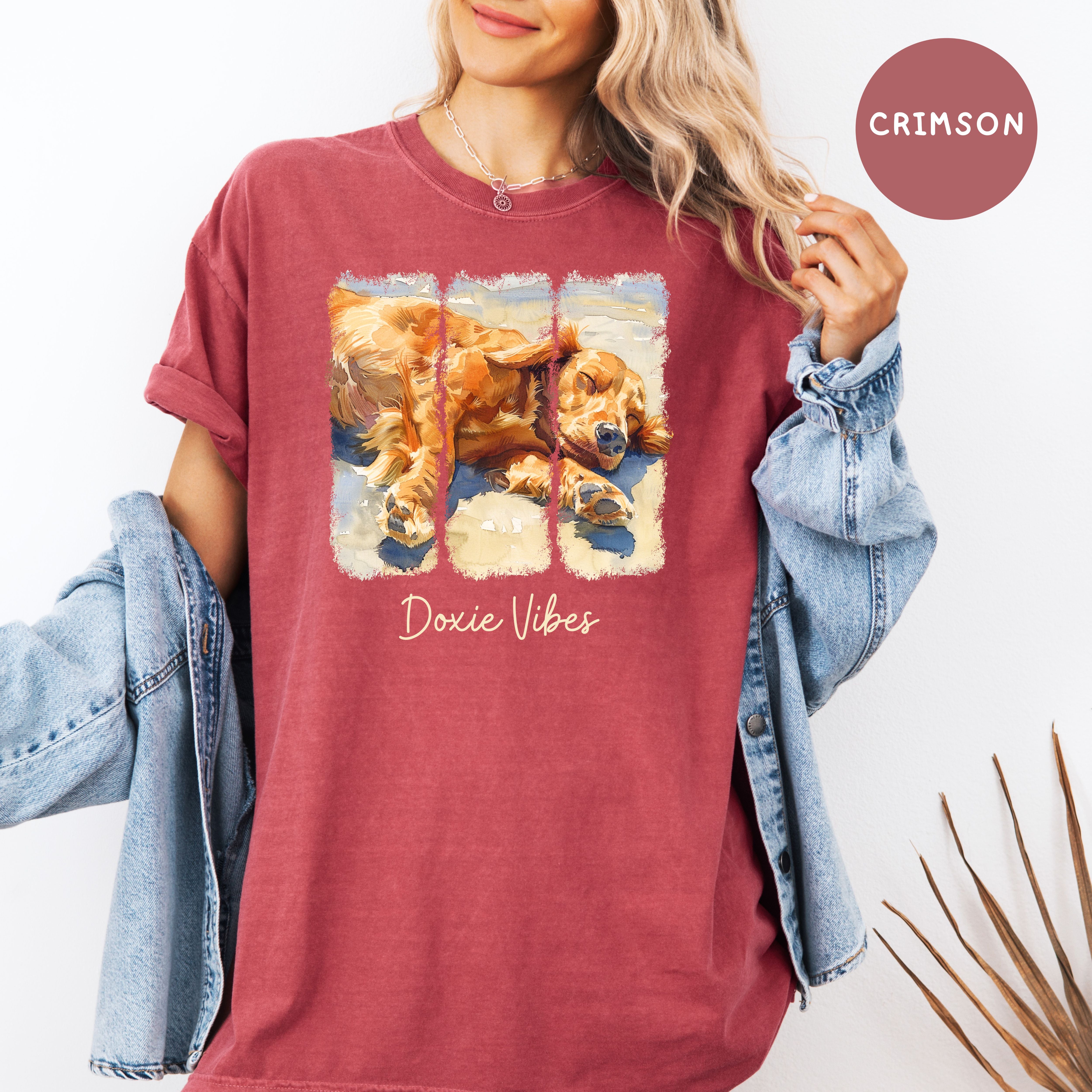 Dachshund Lover Comfort Colors T-Shirt, Doxie Mom Gift, Dog Lover Shirt