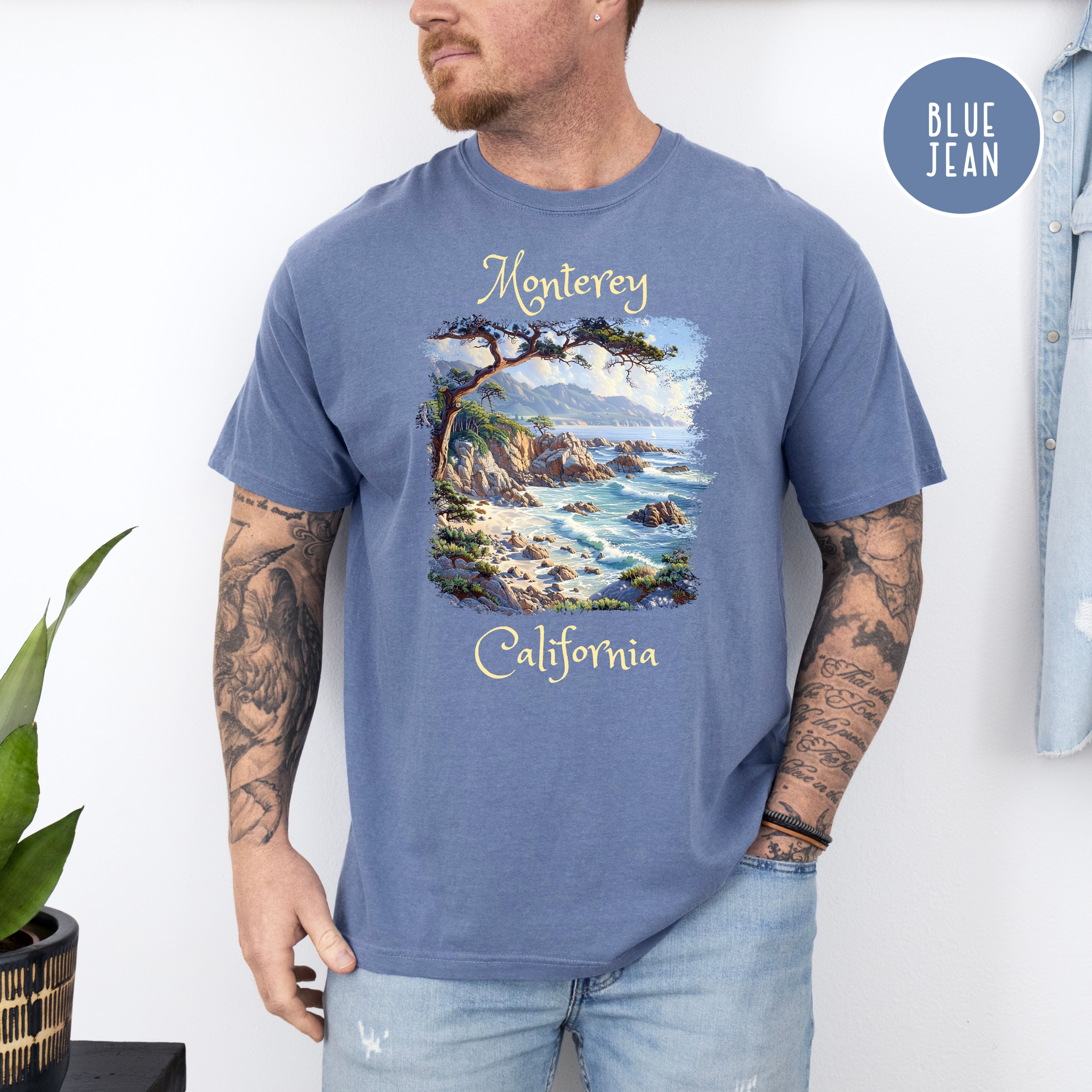 Monterey California Comfort Colors T-Shirt, Pebble Beach Monterey Shirt