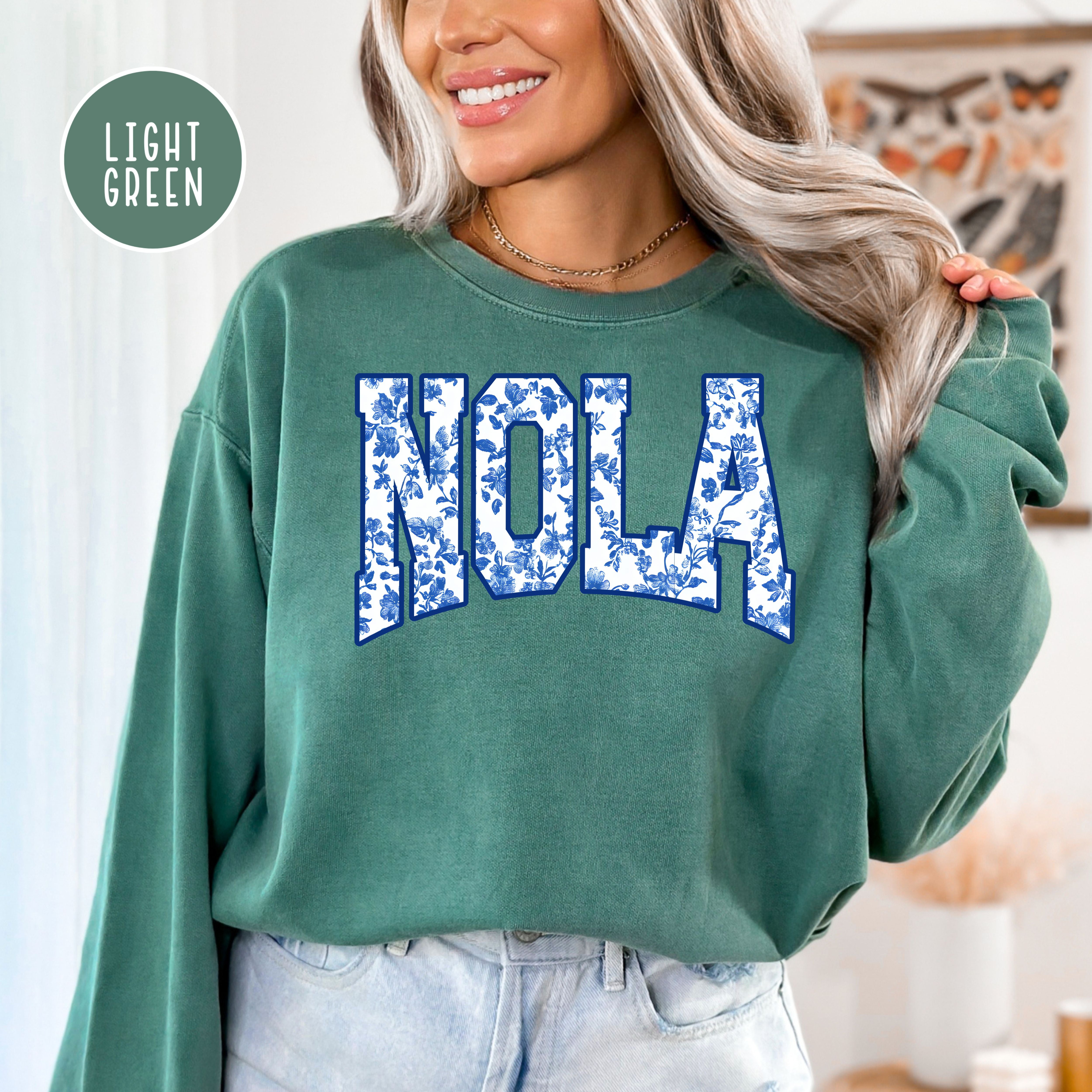 NOLA New Orleans Louisiana French Toile Comfort Colors® Sweatshirt